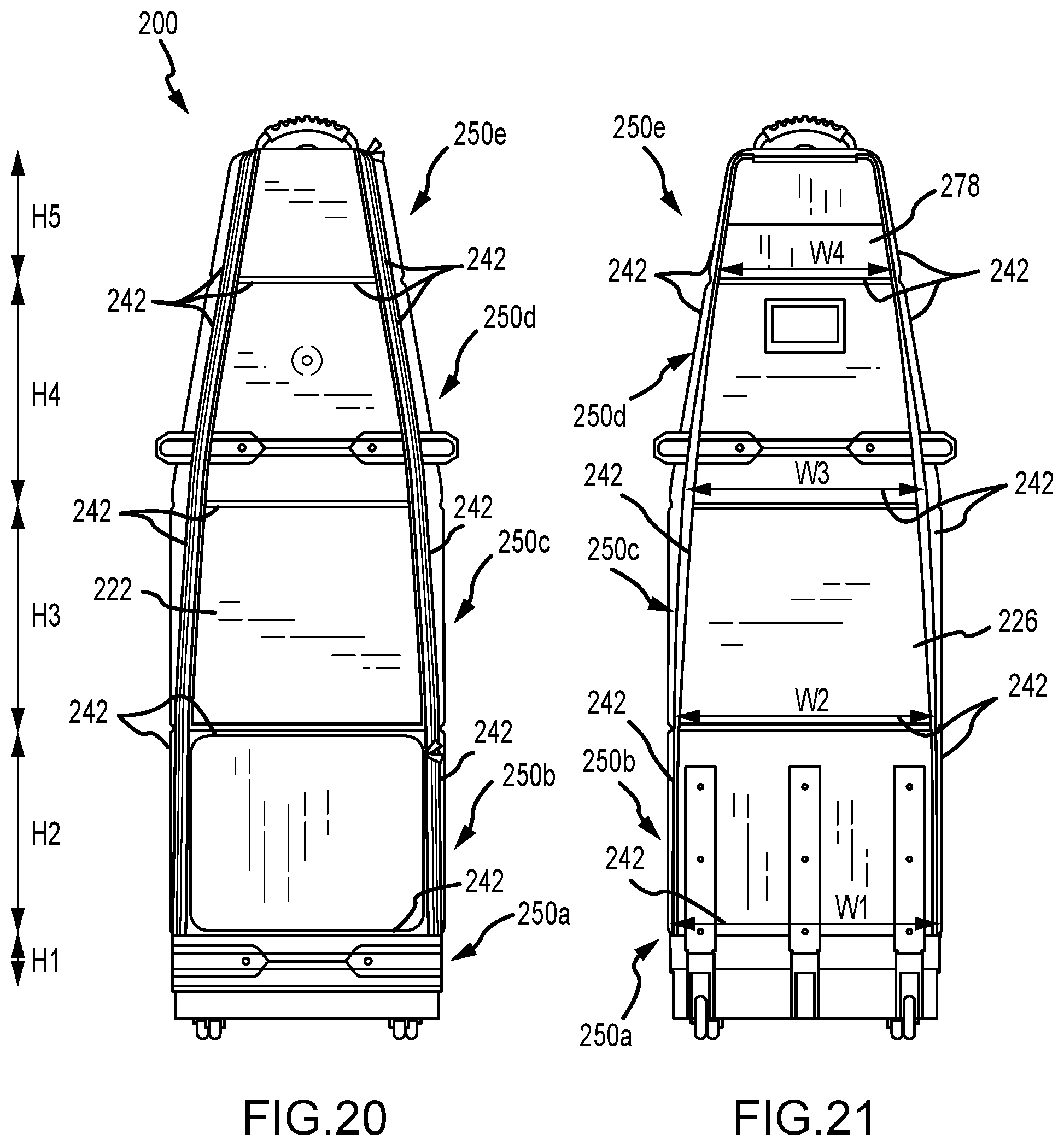 Patent US12303007 Figure 16 – Rolling collapsible travel luggage