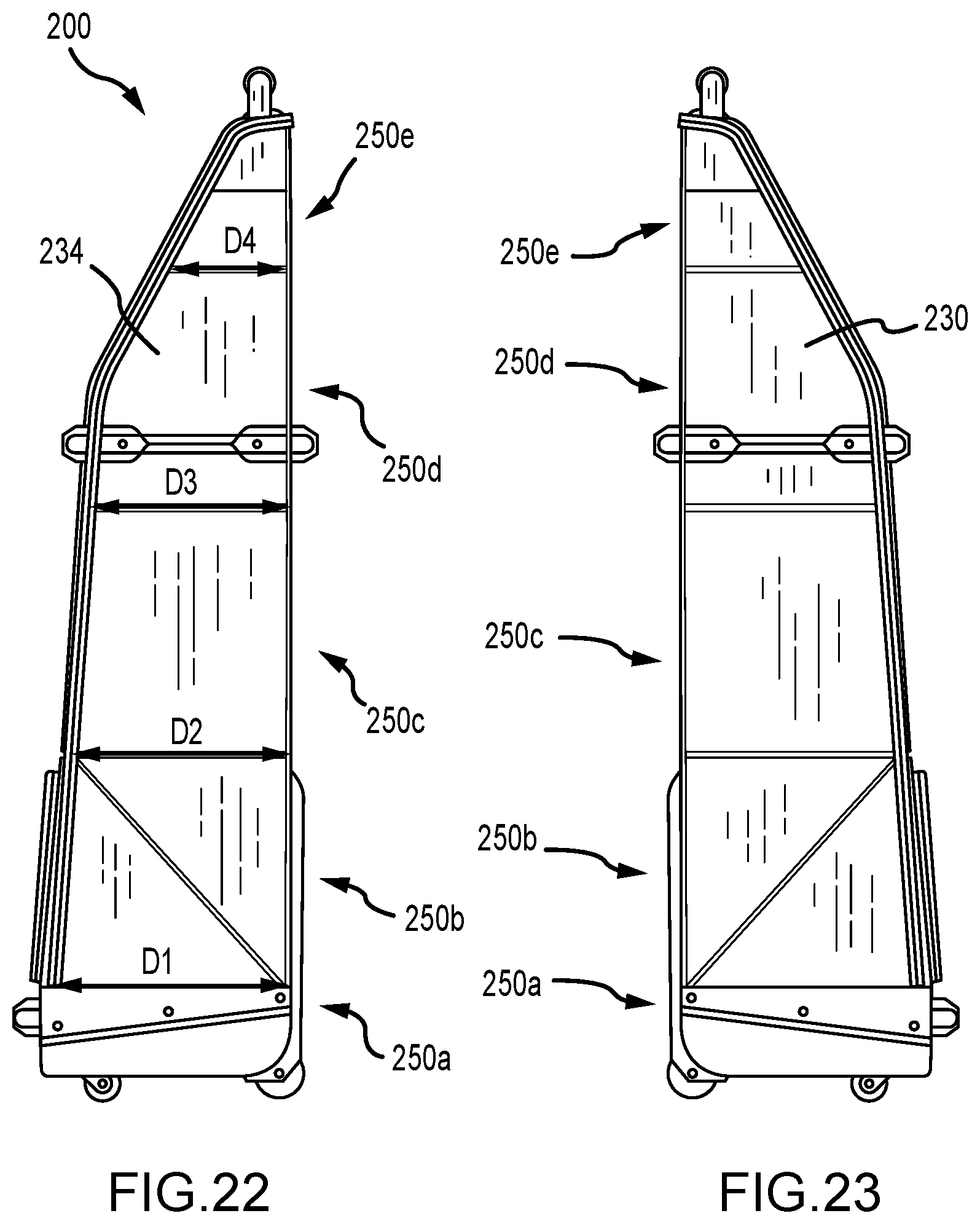 Patent US12303007 Figure 17 – Rolling collapsible travel luggage