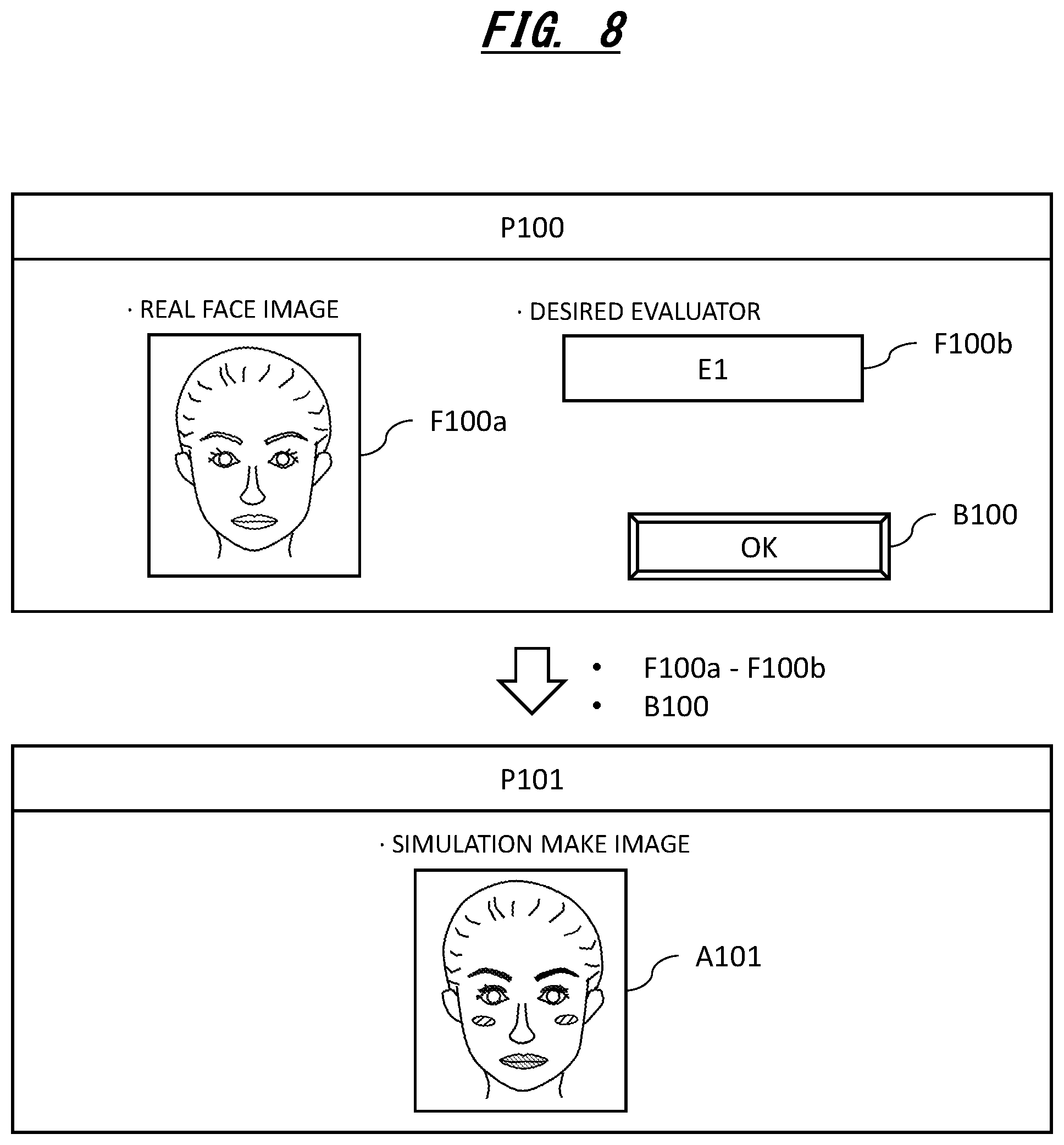Patent US12303010 Figure 8 – Information processing apparatus and computer program for decorating target images