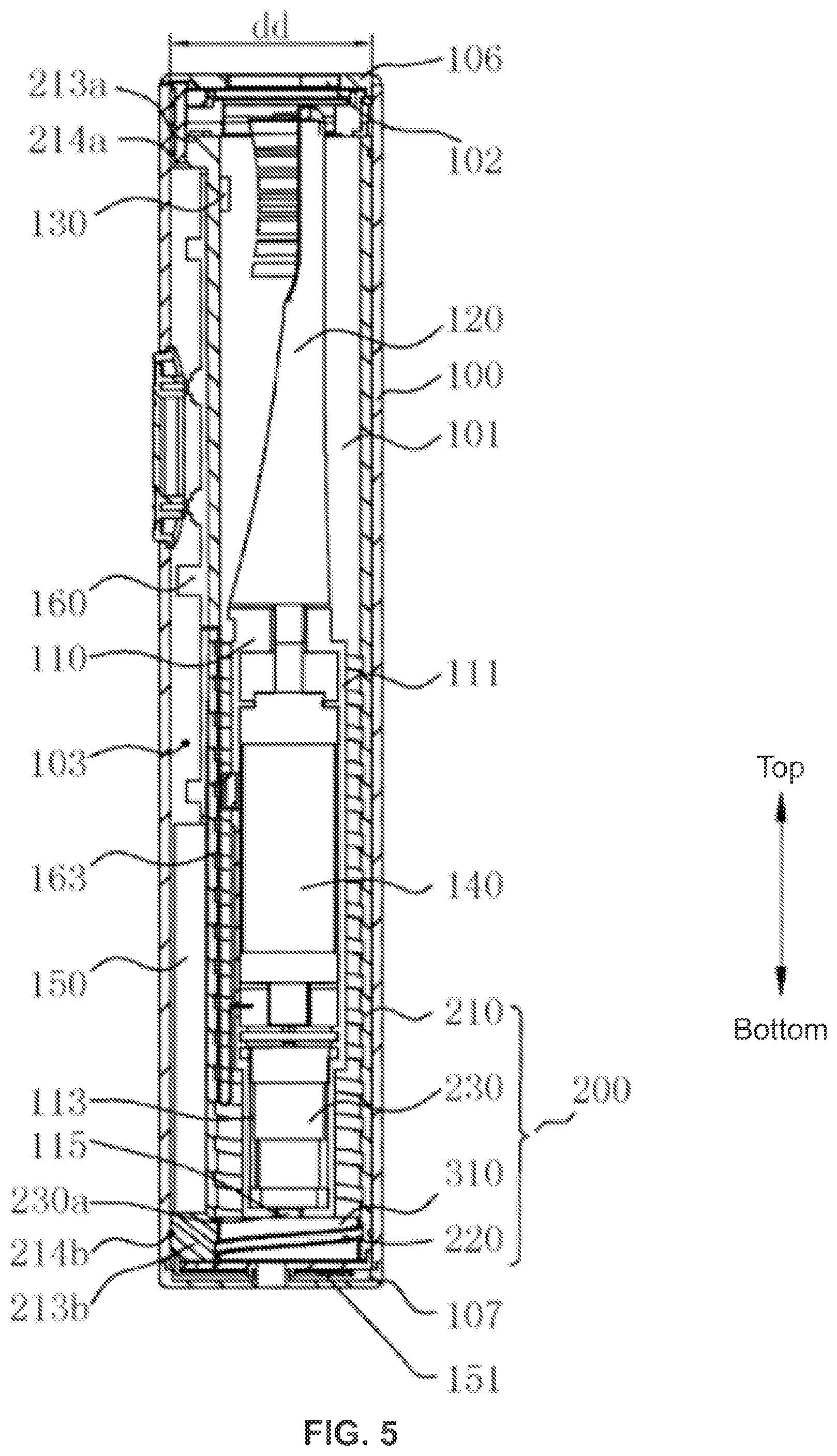 Patent US12303016 Figure 5 – Disinfection device and toothbrush