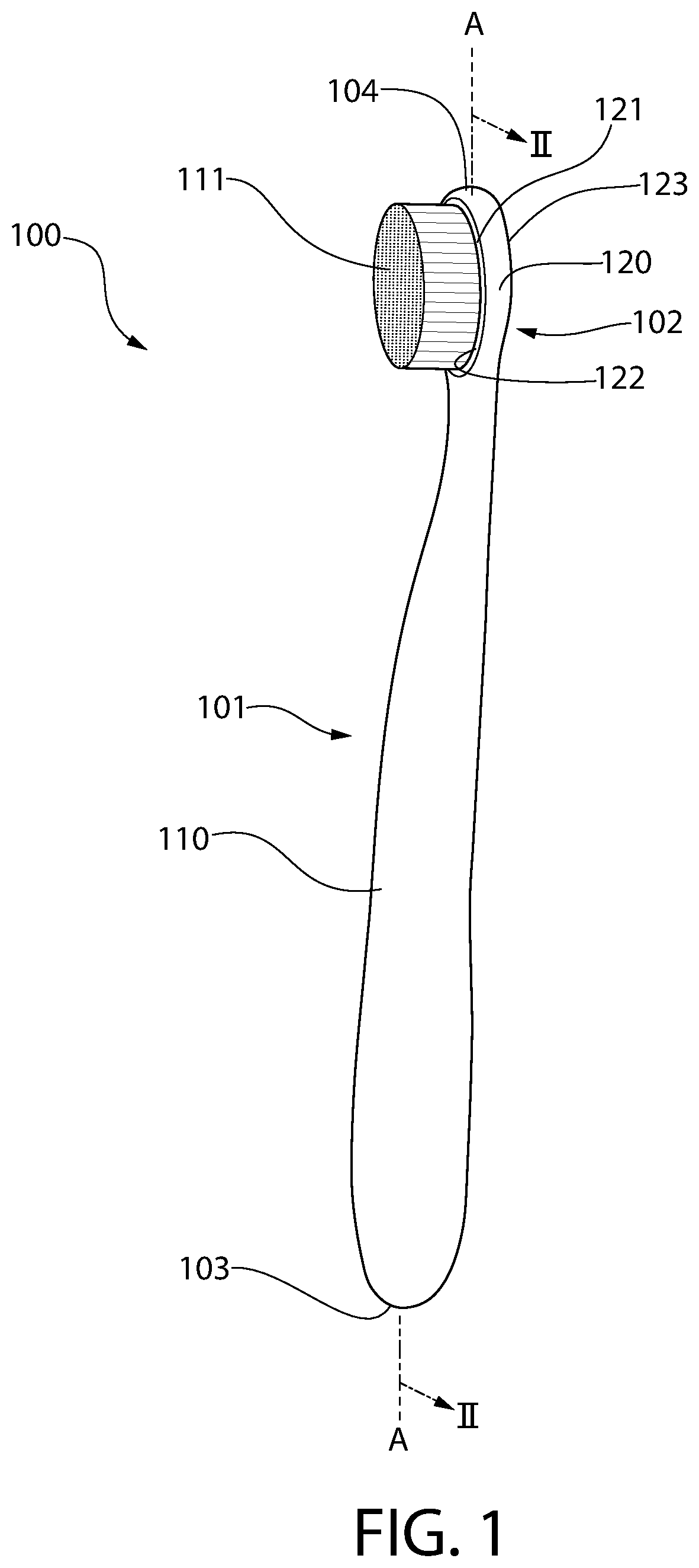 Patent US12303017 Figure 1 – Oral care implement