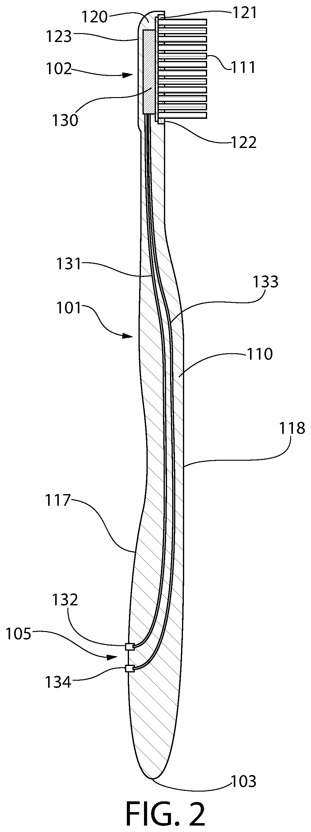 Patent US12303017 Figure 2 – Oral care implement
