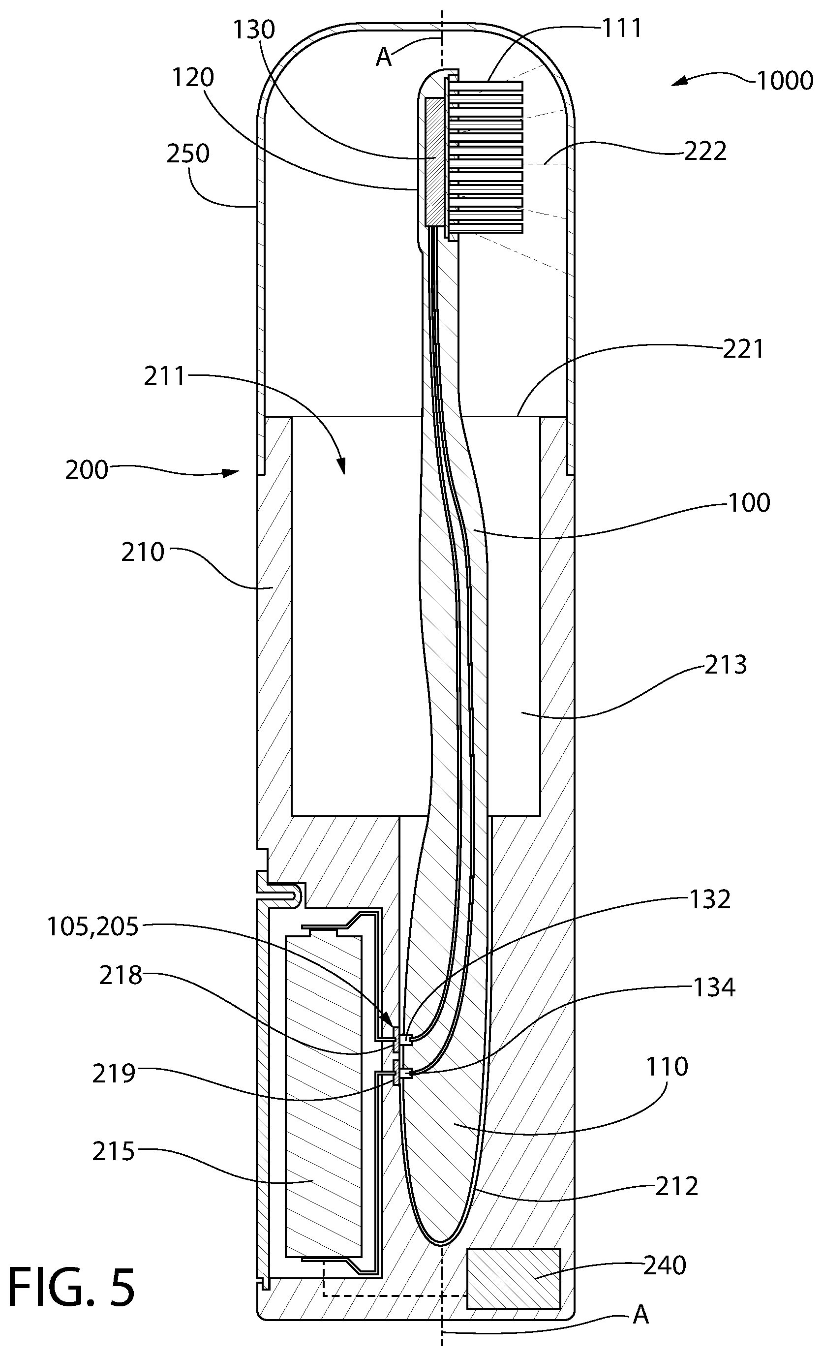 Patent US12303017 Figure 5 – Oral care implement