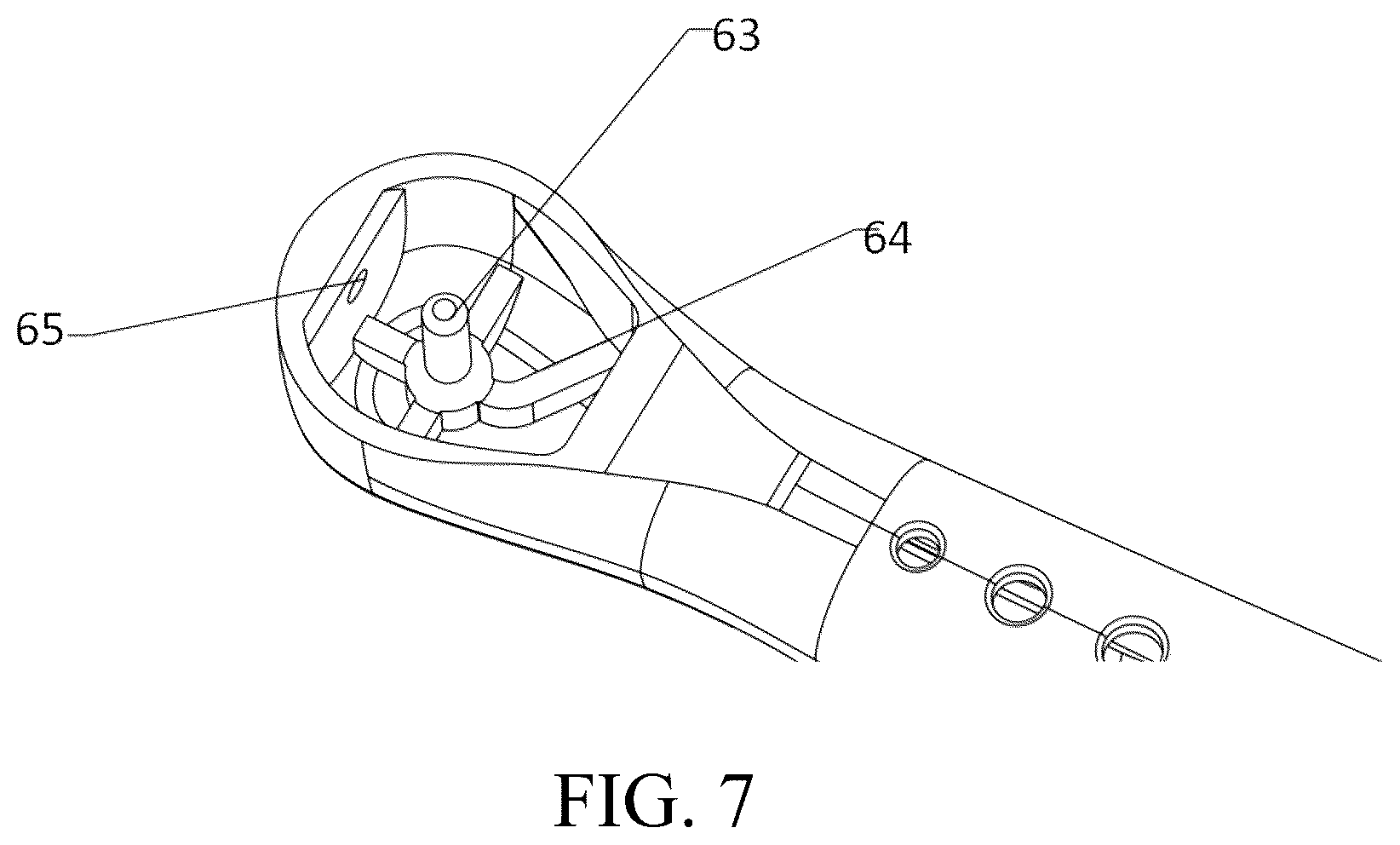 Patent US12303019 Figure 7 – Replacement brush head and oral hygiene device