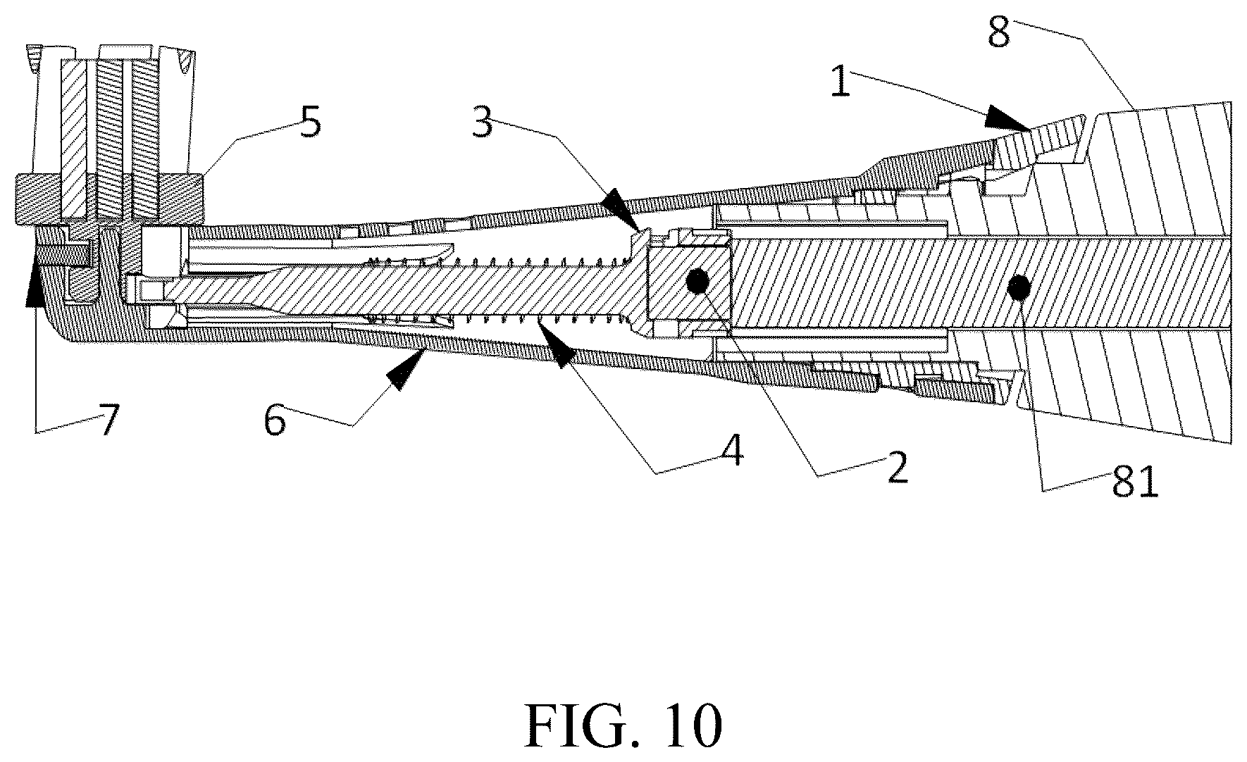 Patent US12303019 Figure 10 – Replacement brush head and oral hygiene device