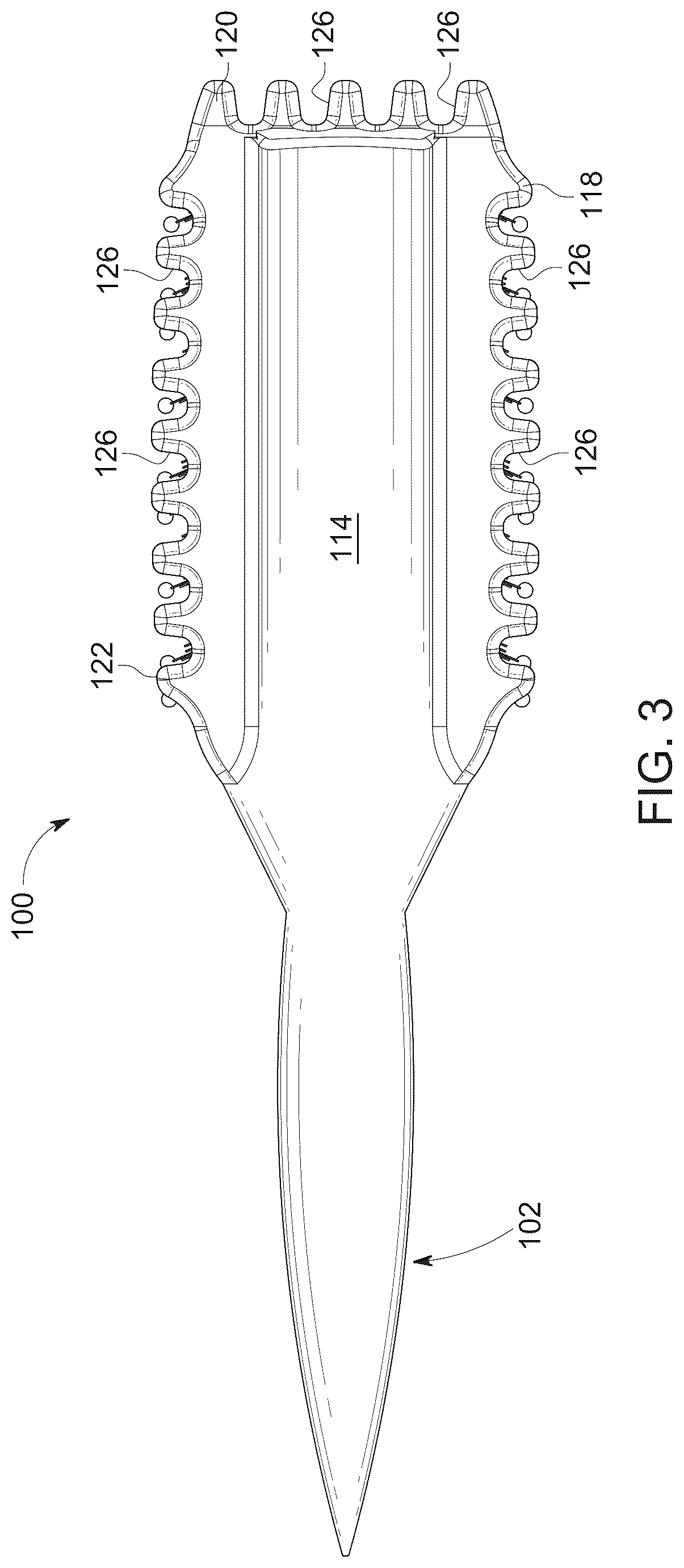 Patent US12303020 Figure 3 – Hair brush
