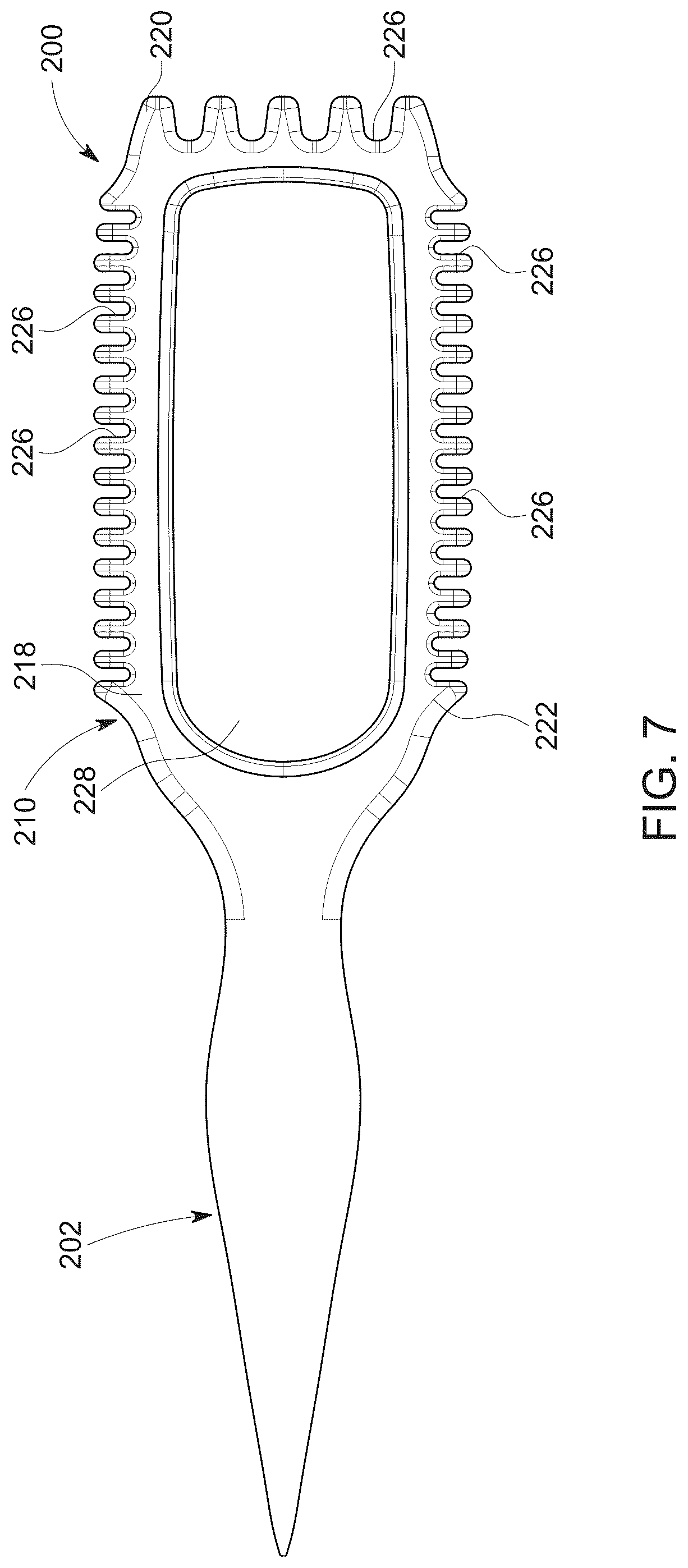 Patent US12303020 Figure 7 – Hair brush