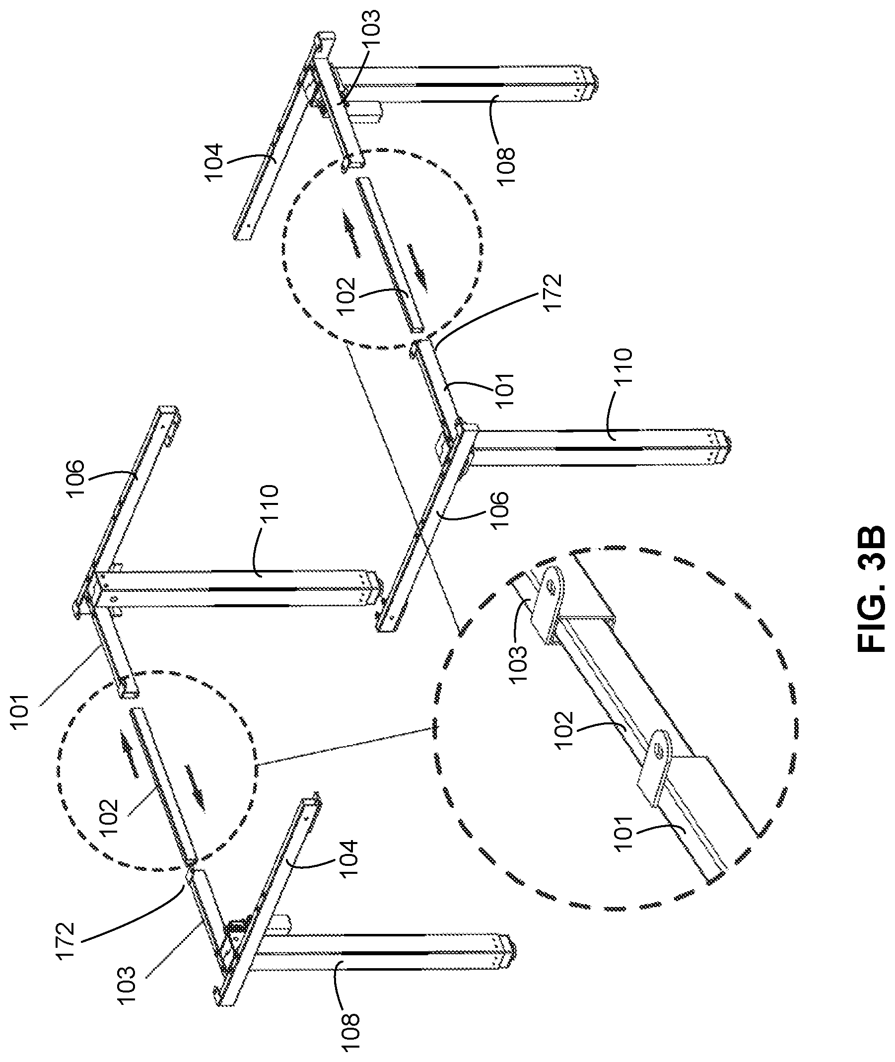 Patent US12303022 Figure 7 – Adjustable desk frame