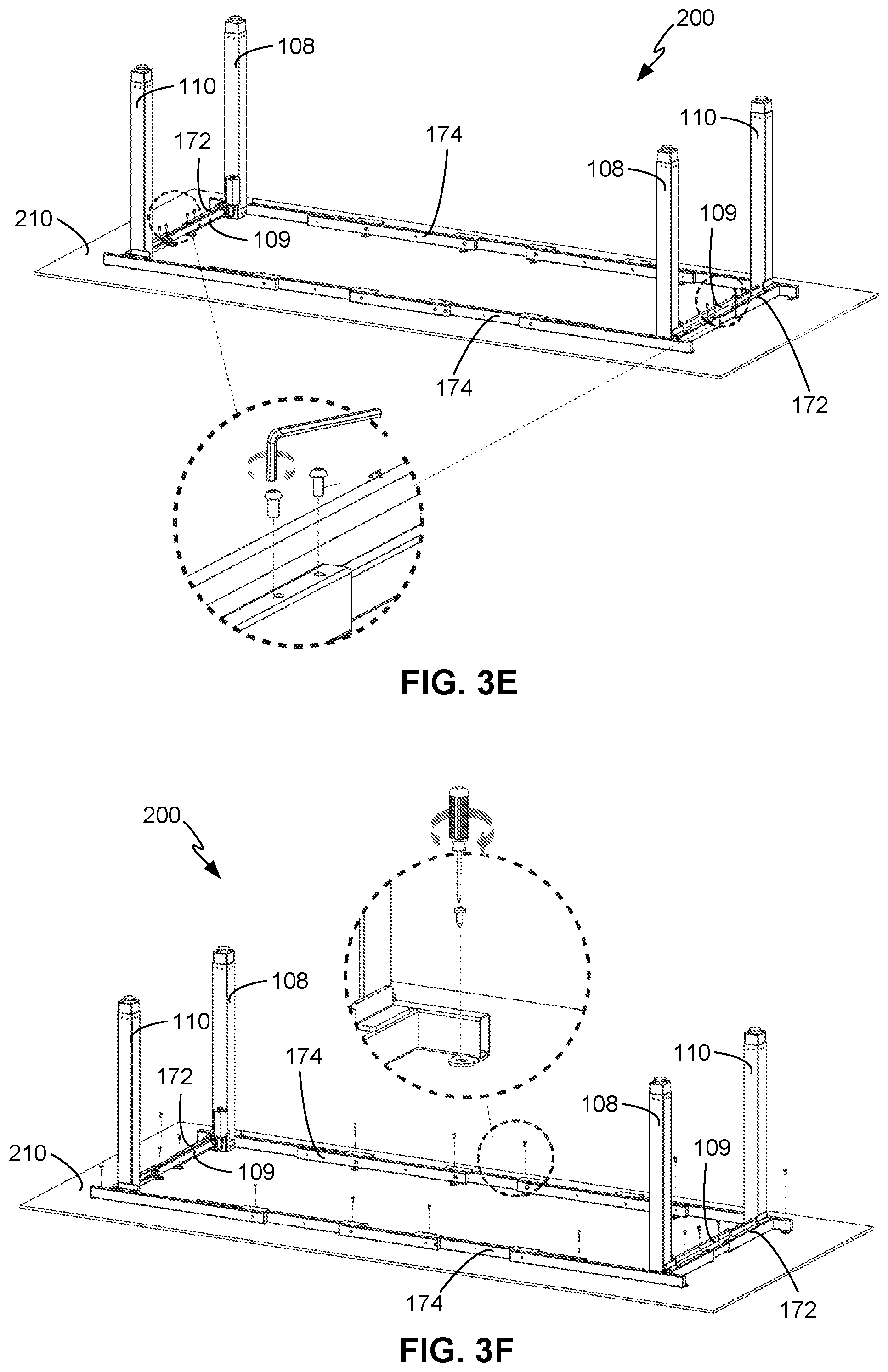 Patent US12303022 Figure 10 – Adjustable desk frame