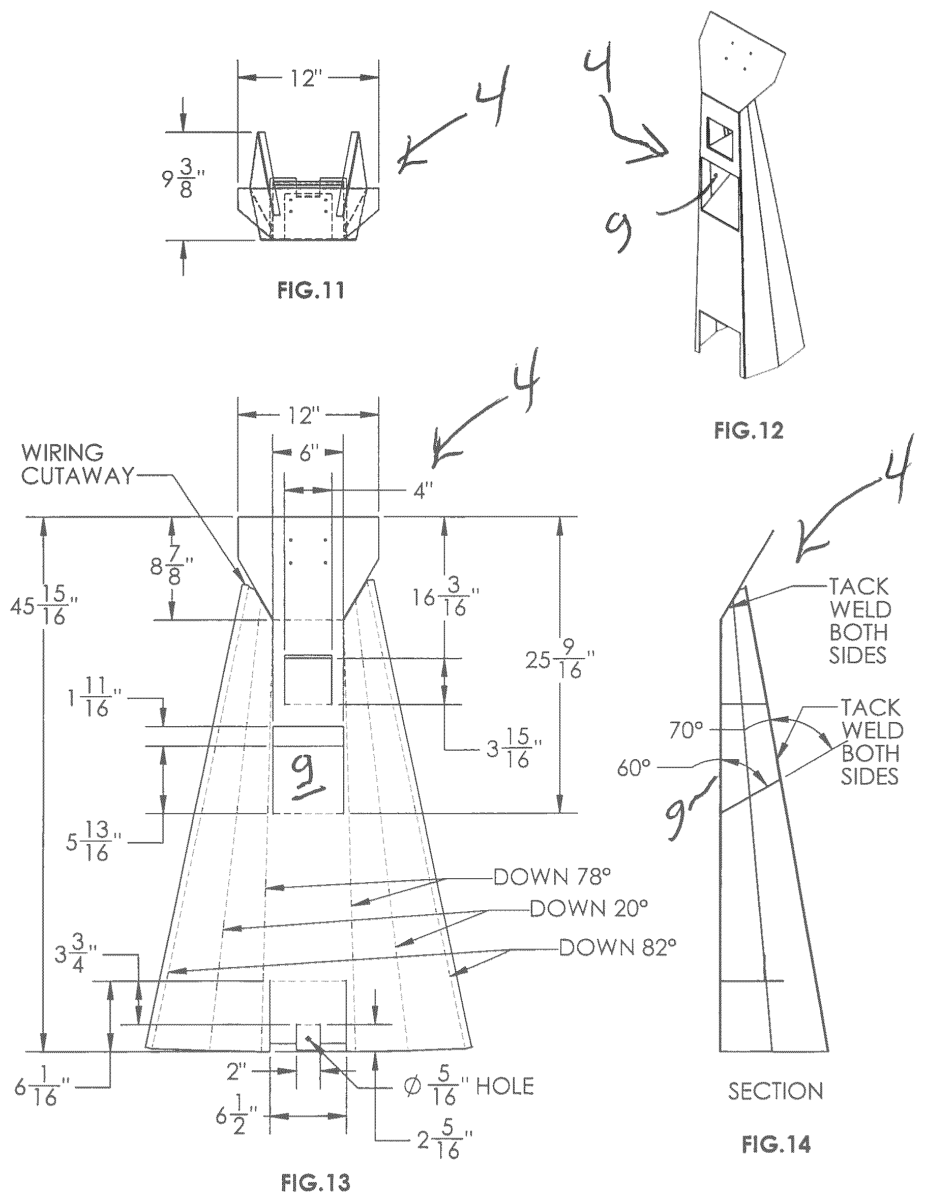 Patent US12303023 Figure 4 – Small form floor standing kiosk for interactive technology devices