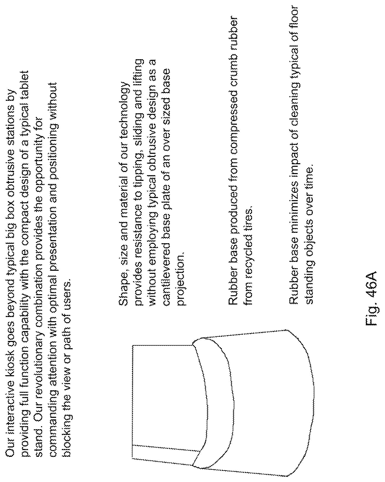 Patent US12303023 Figure 14 – Small form floor standing kiosk for interactive technology devices