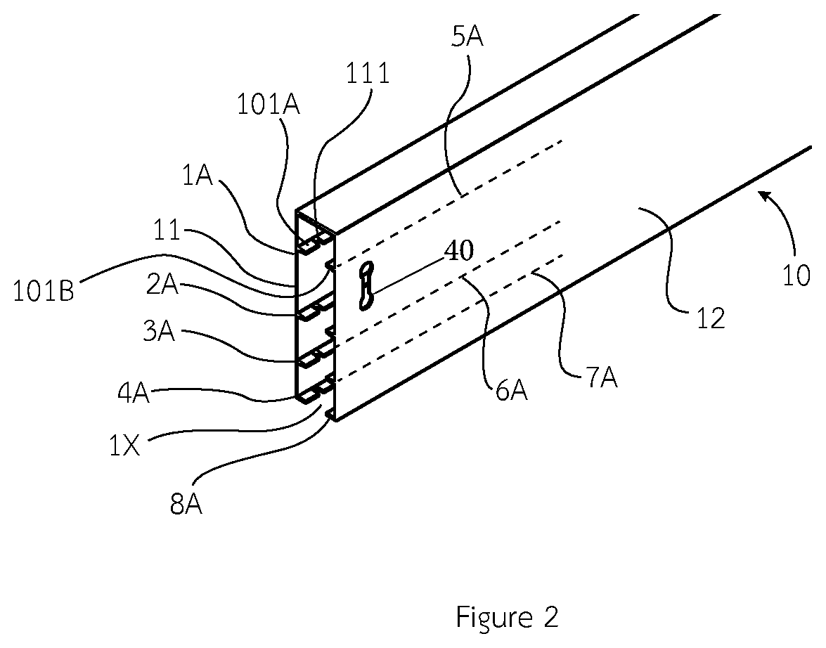 Patent US12303024 Figure 2 – Inner wall frame with grooves for attachment with sleeve joints for aluminum furniture