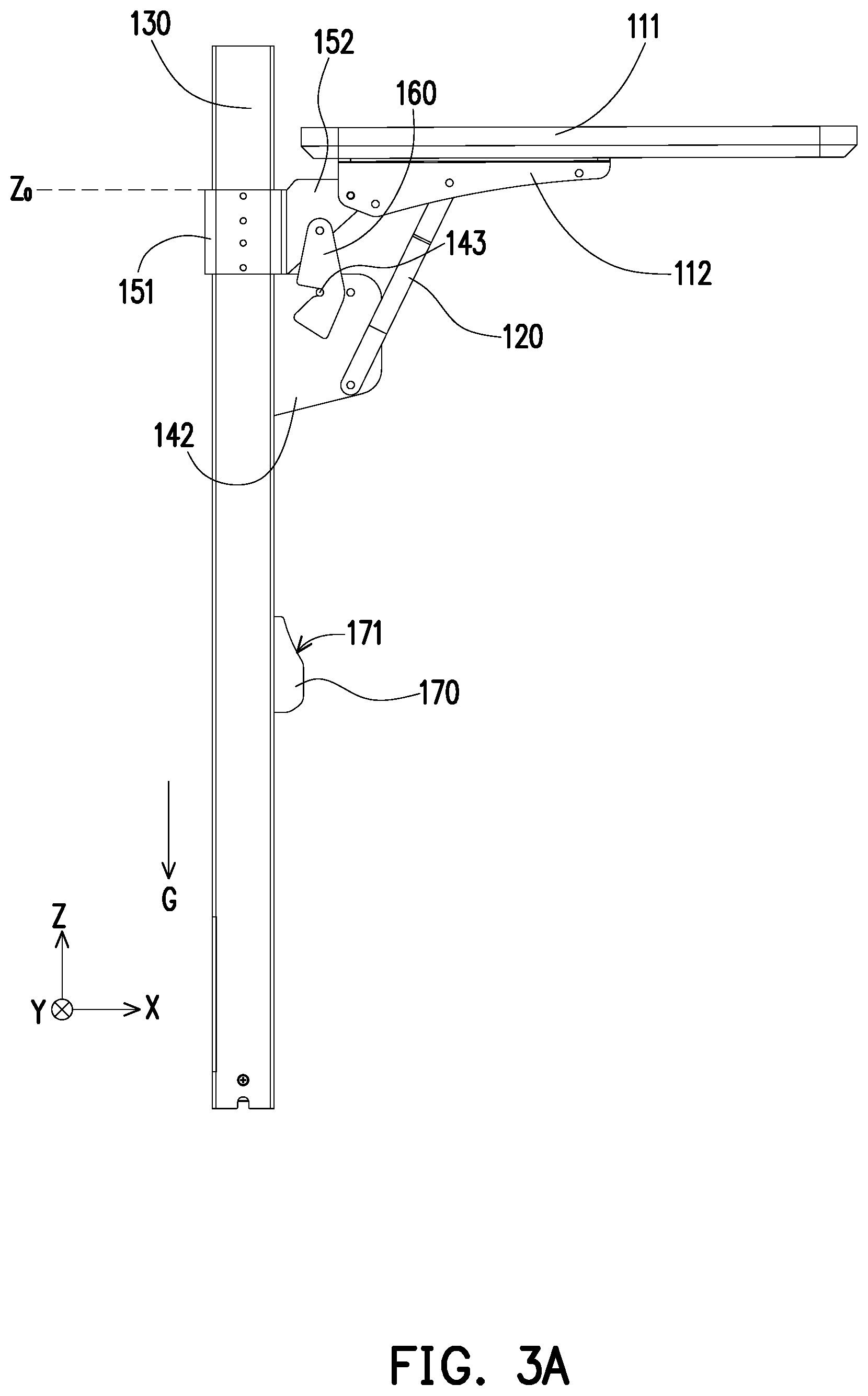Patent US12303025 Figure 4 – Foldable device with lifting mechanism