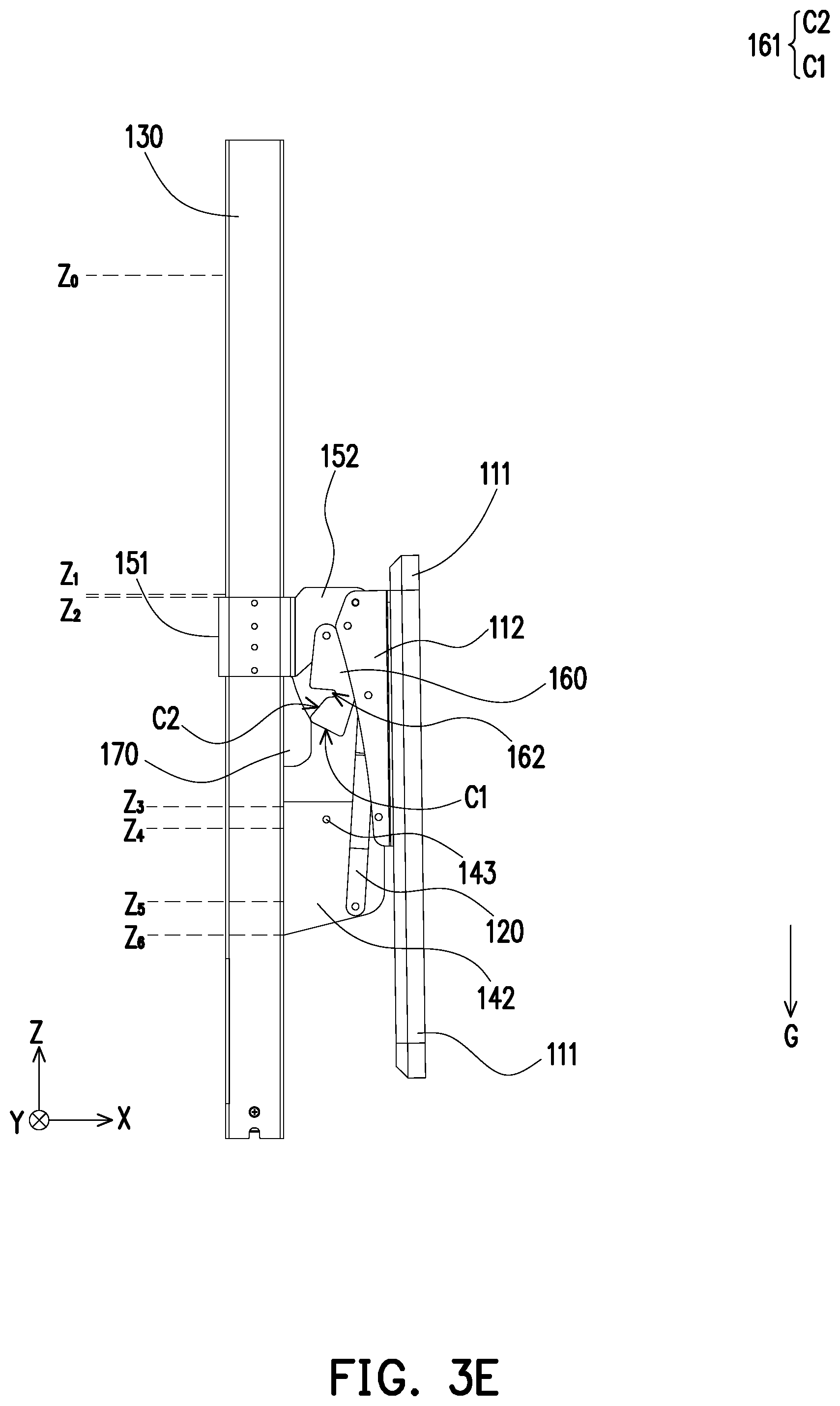 Patent US12303025 Figure 8 – Foldable device with lifting mechanism