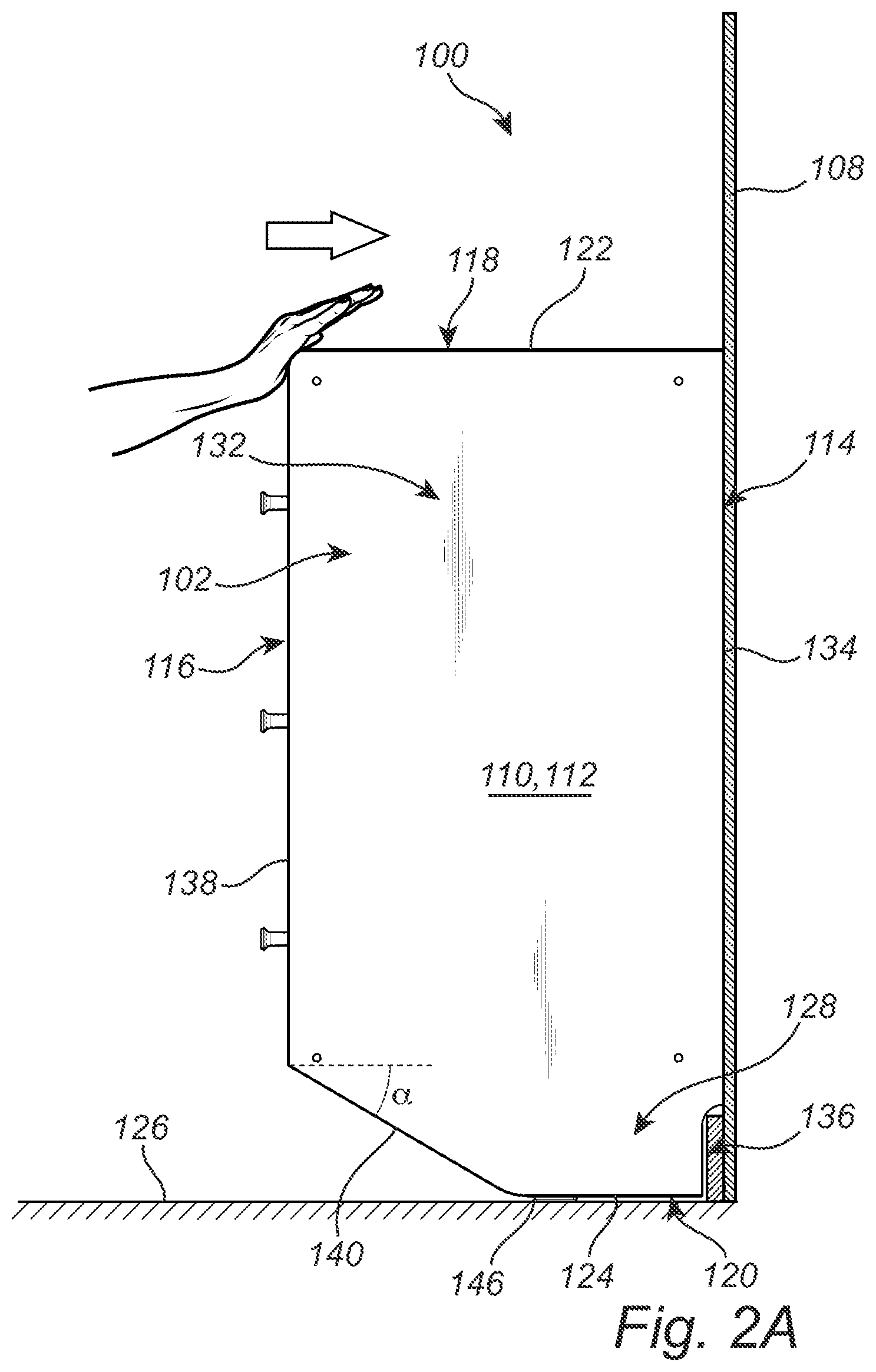 Patent US12303027 Figure 2 – Storage furniture with tip-over prevention mechanism