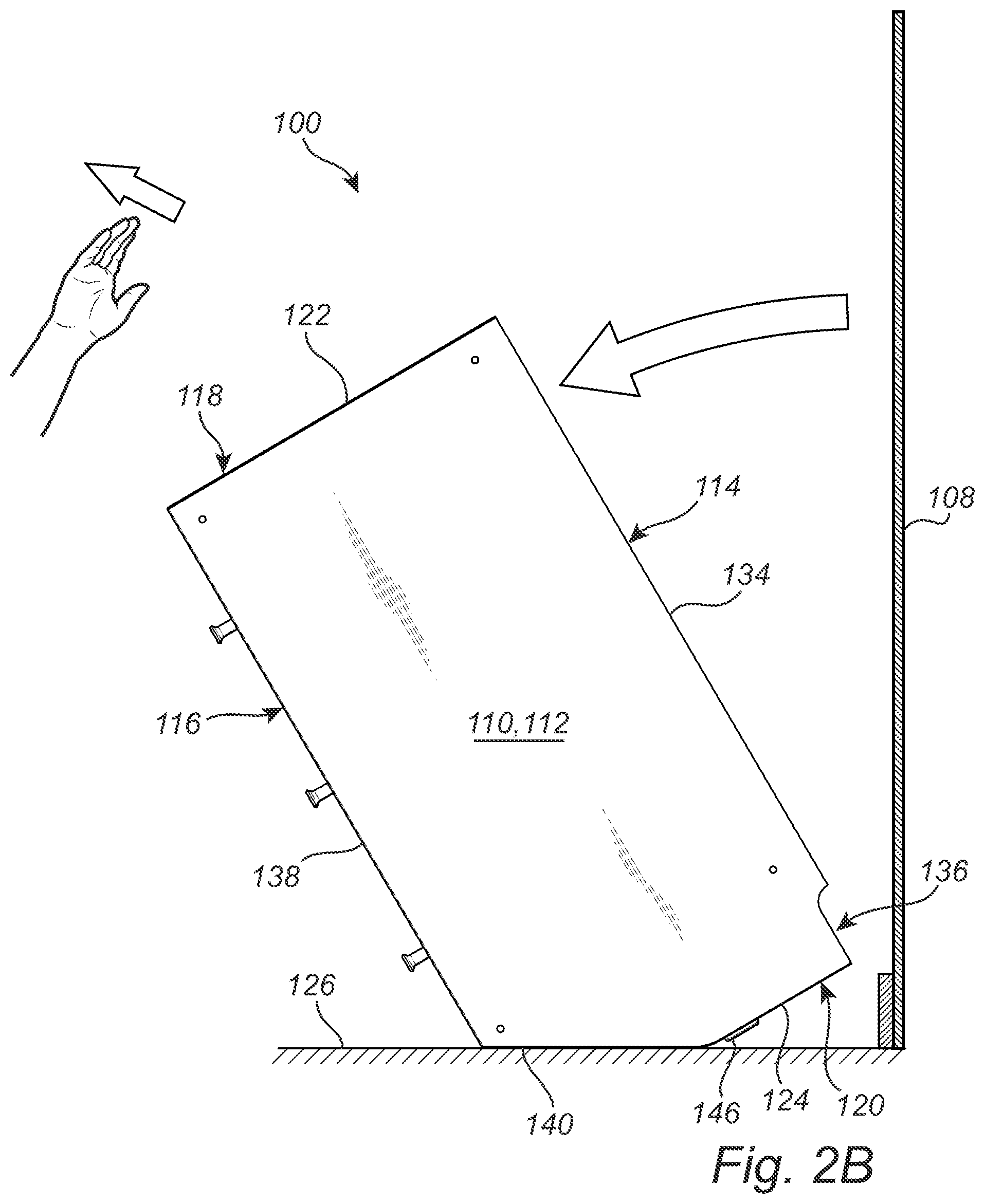 Patent US12303027 Figure 3 – Storage furniture with tip-over prevention mechanism