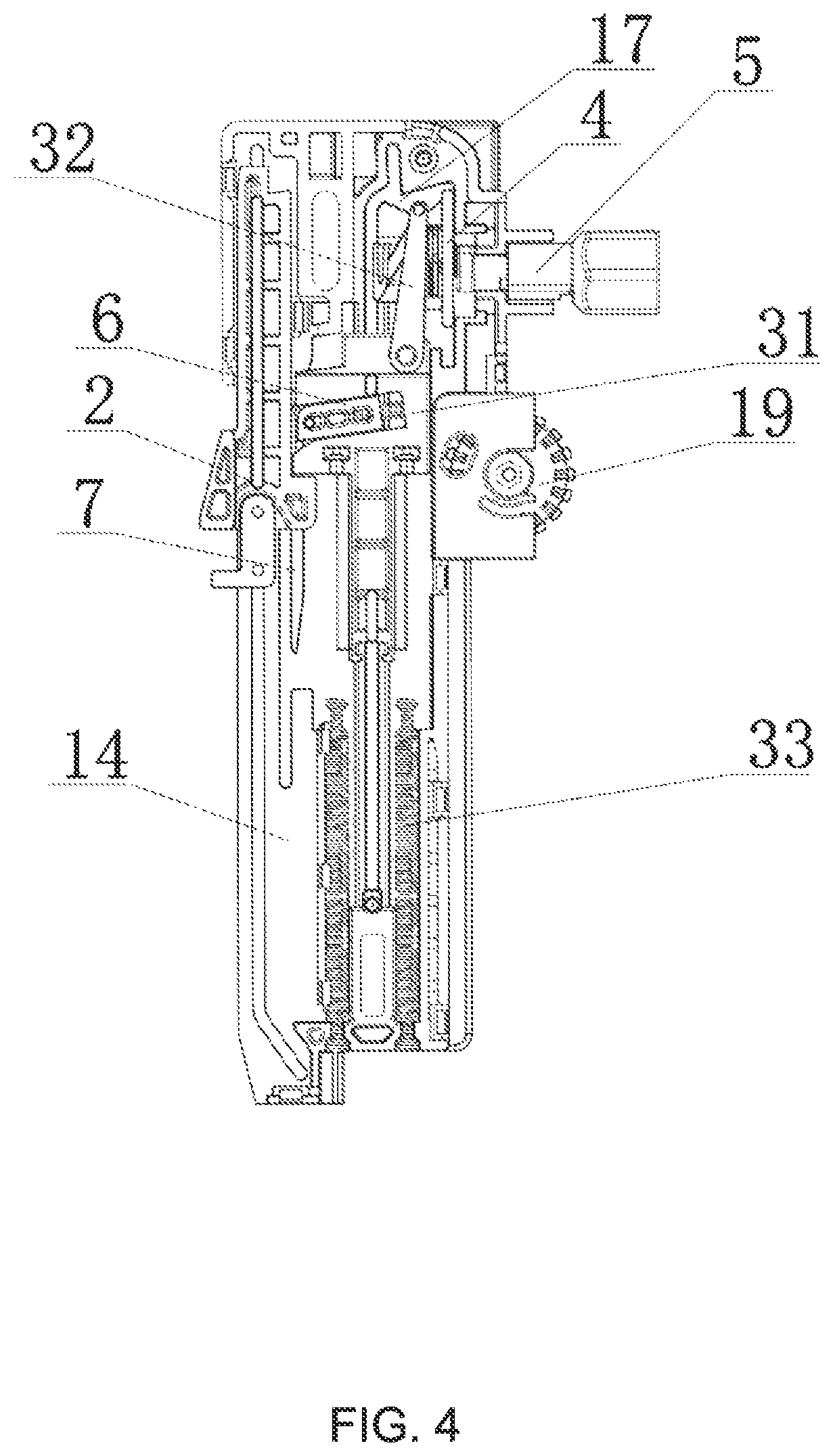 Patent US12303029 Figure 4 – Buffering rebound synchronization device