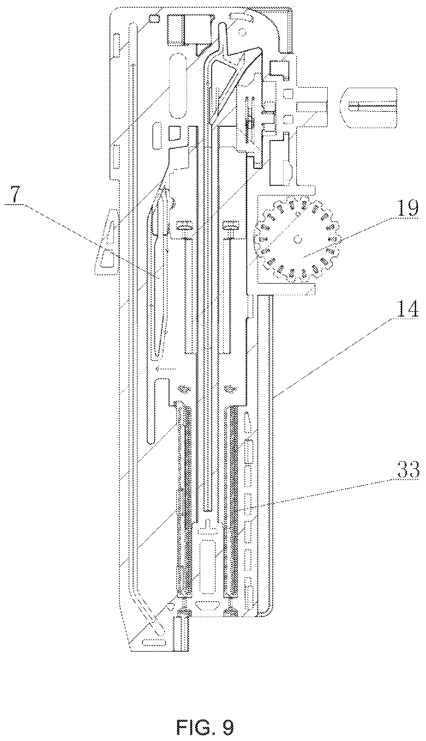 Patent US12303029 Figure 9 – Buffering rebound synchronization device