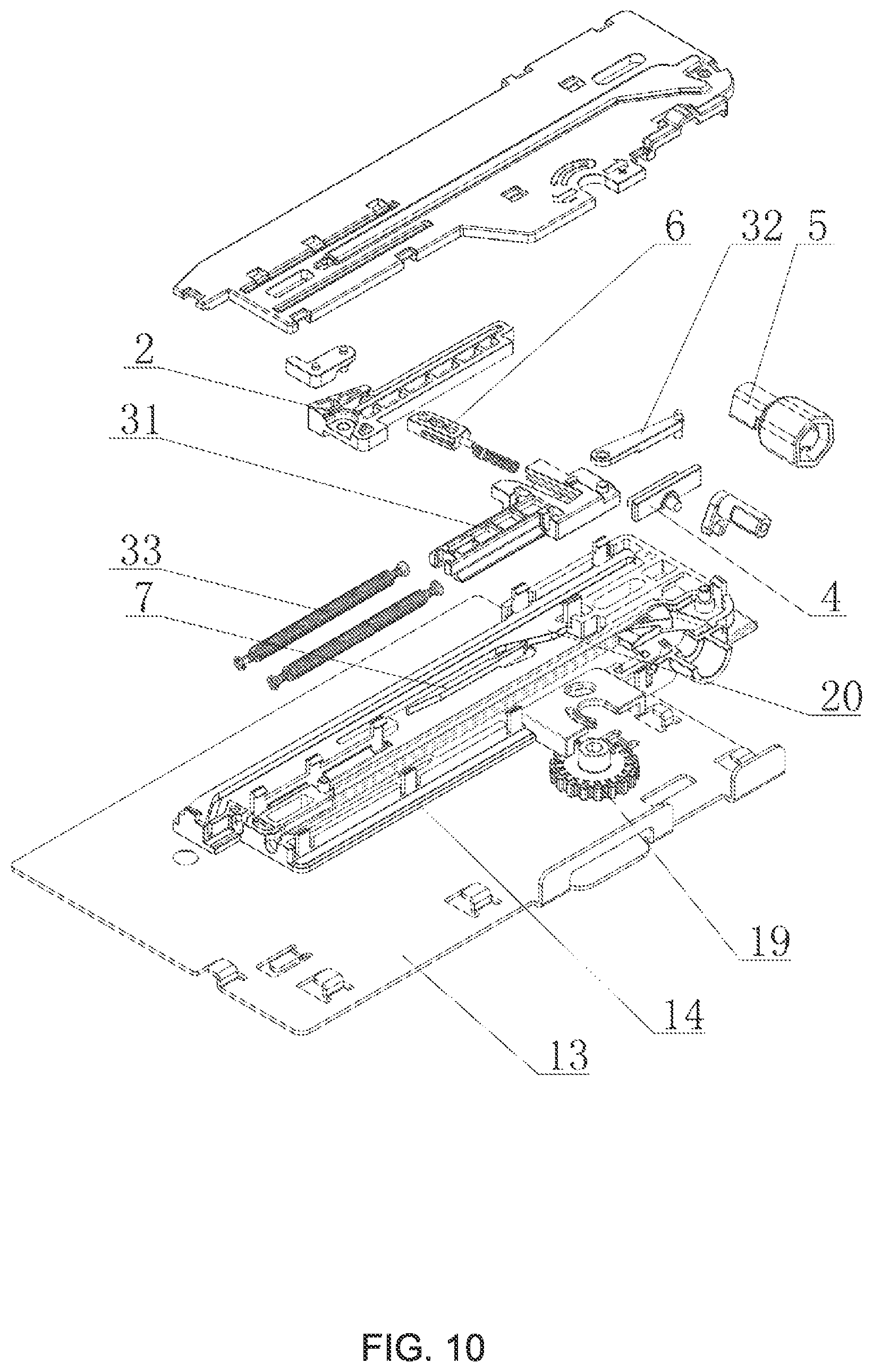 Patent US12303029 Figure 10 – Buffering rebound synchronization device