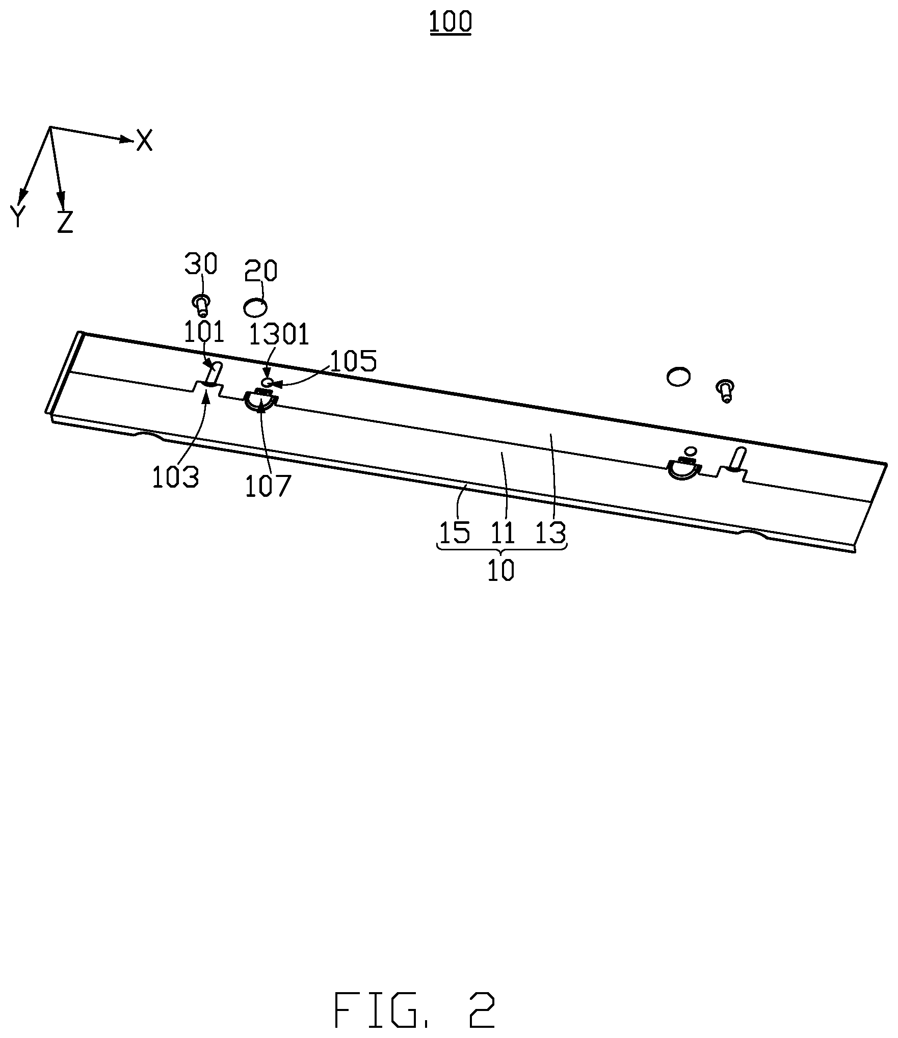 Patent US12303031 Figure 2 – Baffle structure, with a variable position installed on the cabinet, and a cabinet containing a baffle structure