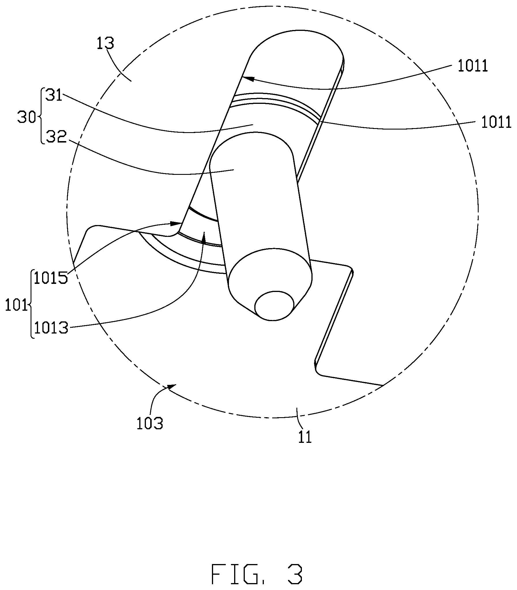 Patent US12303031 Figure 3 – Baffle structure, with a variable position installed on the cabinet, and a cabinet containing a baffle structure