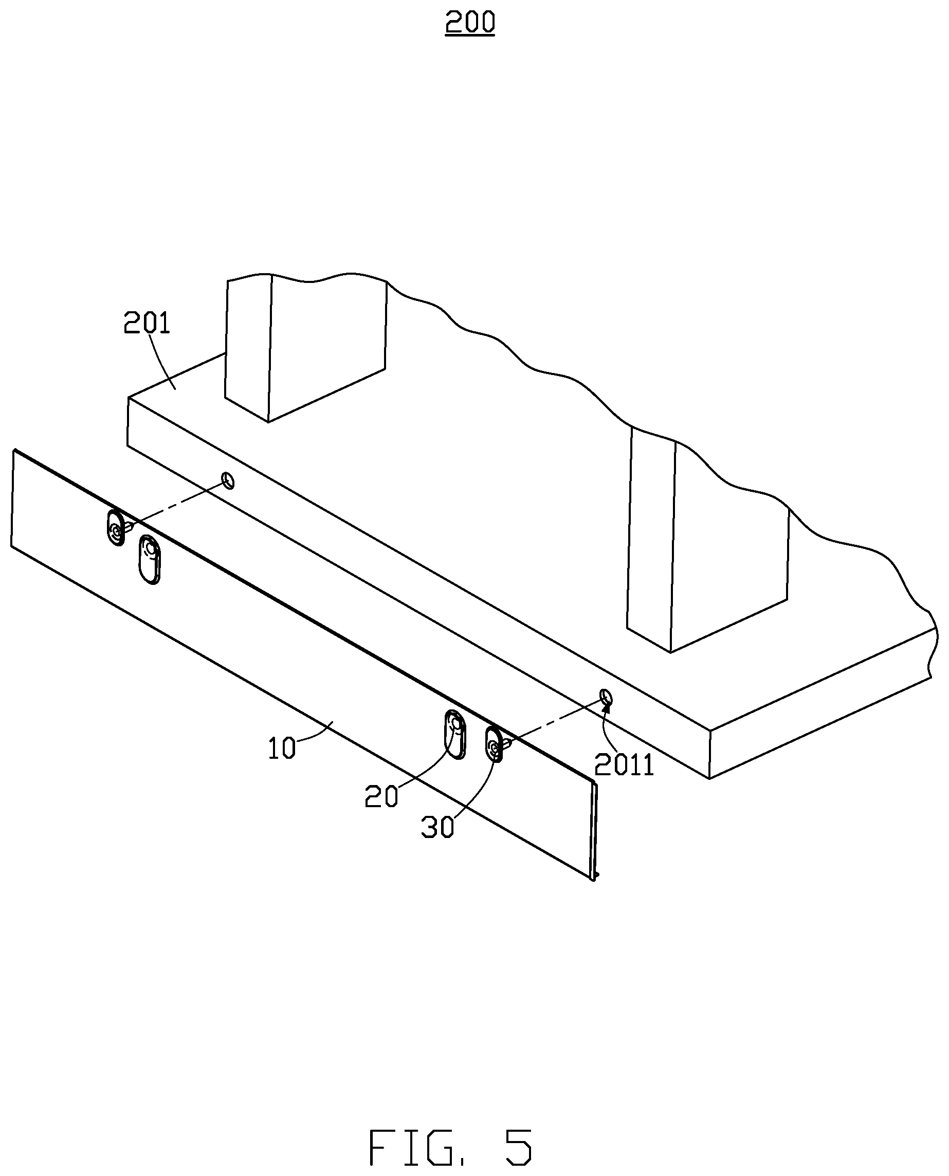 Patent US12303031 Figure 5 – Baffle structure, with a variable position installed on the cabinet, and a cabinet containing a baffle structure