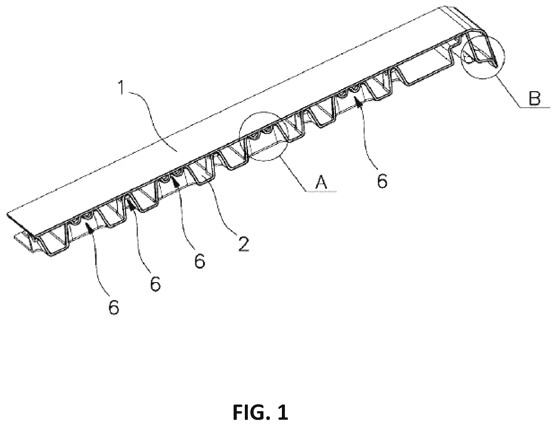 Patent US12303032 Figure 1 – Hollow fusion panel for table, chair and the like
