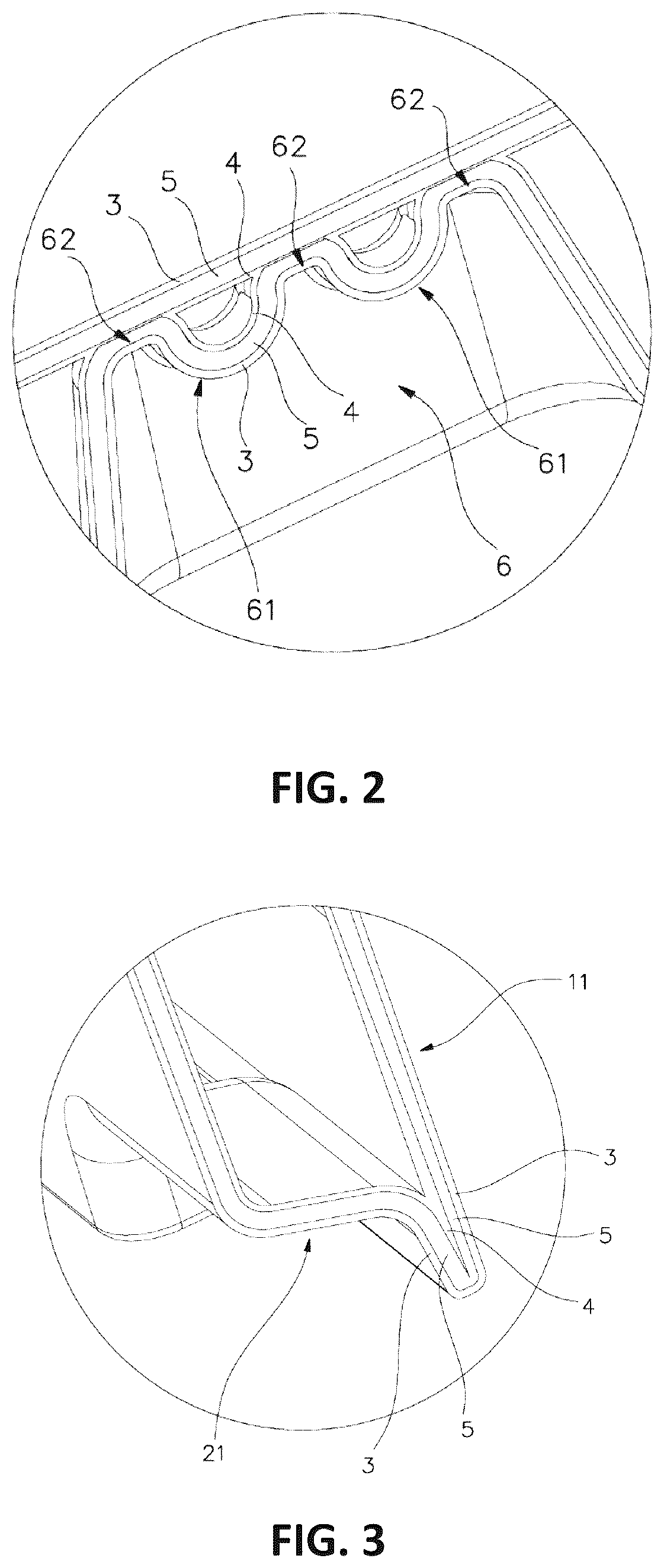 Patent US12303032 Figure 2 – Hollow fusion panel for table, chair and the like