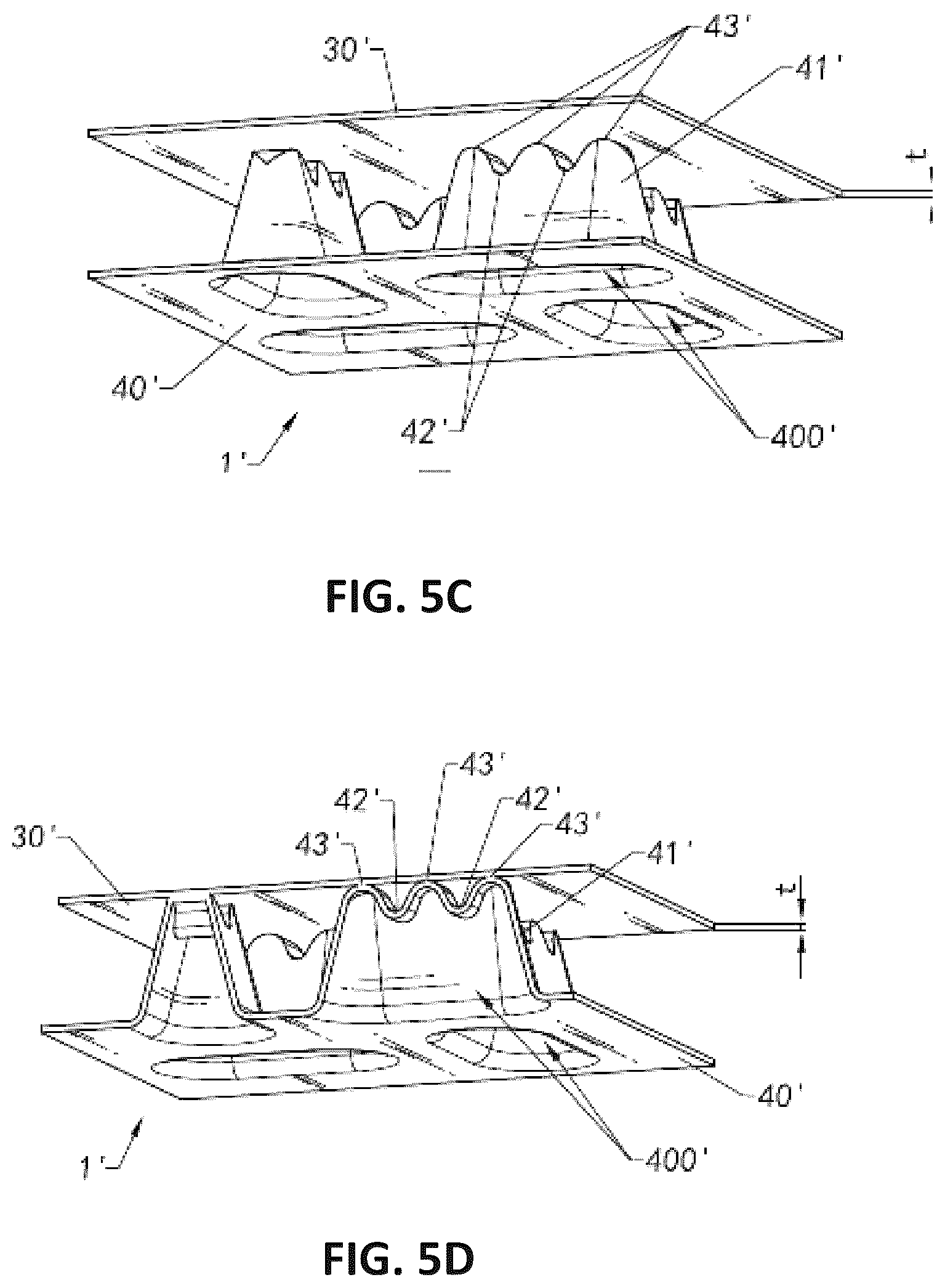 Patent US12303032 Figure 5 – Hollow fusion panel for table, chair and the like