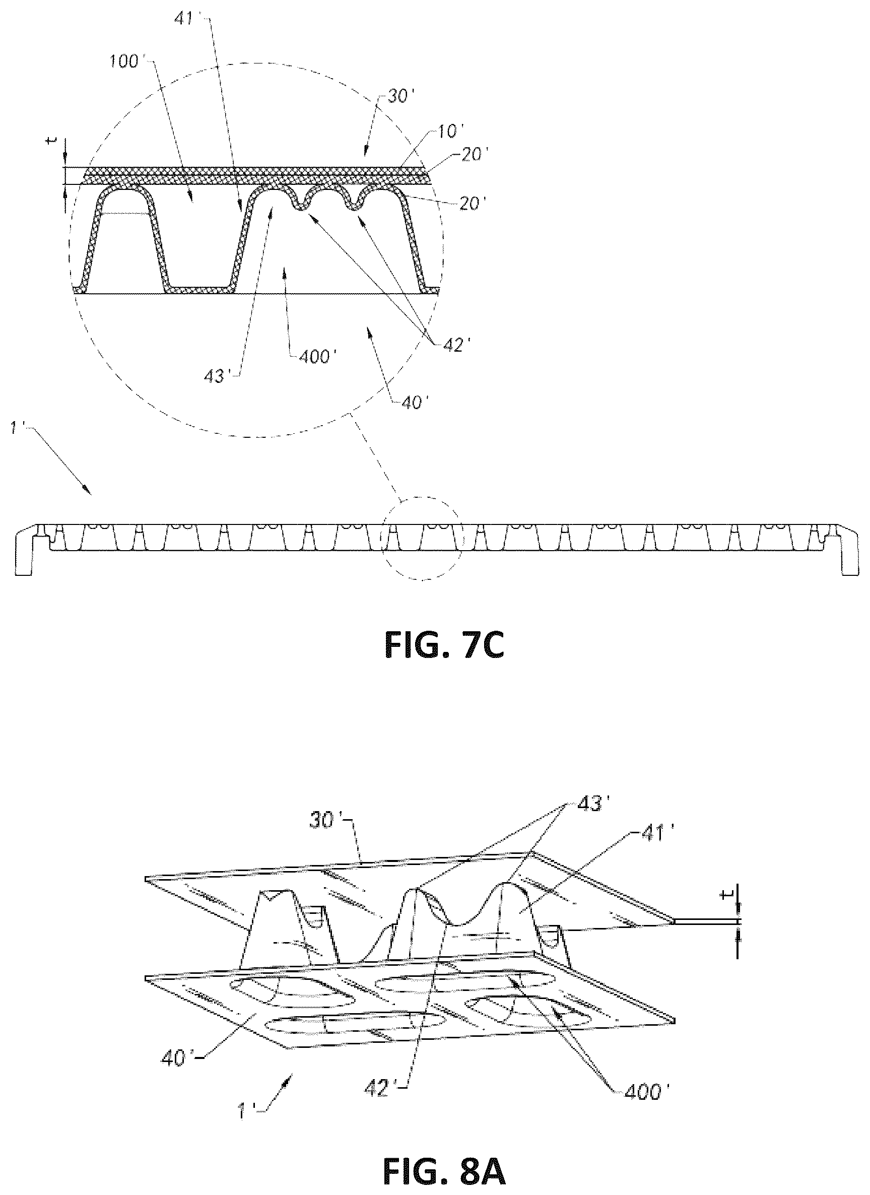 Patent US12303032 Figure 9 – Hollow fusion panel for table, chair and the like