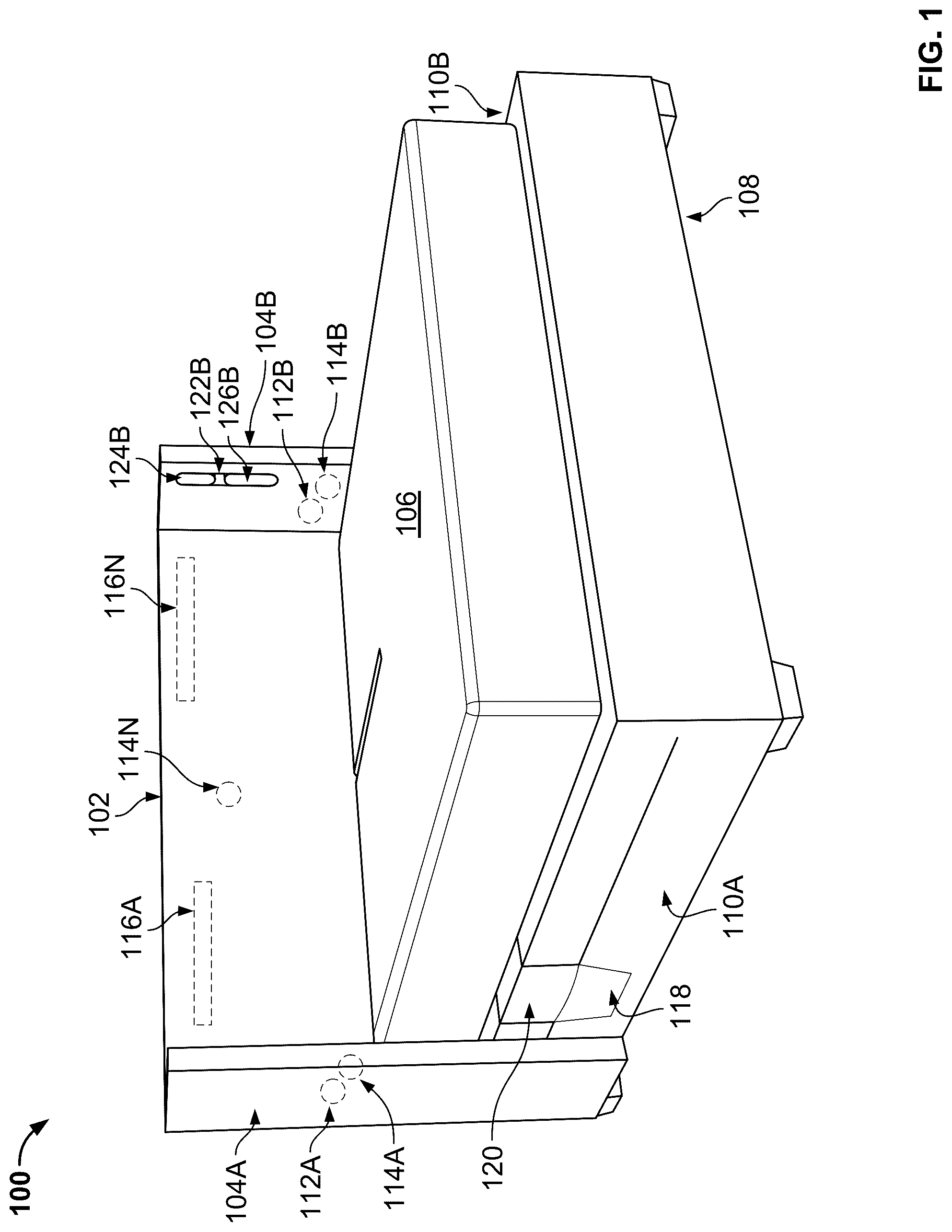 Patent US12303033 Figure 1 – Headboard with back light strip