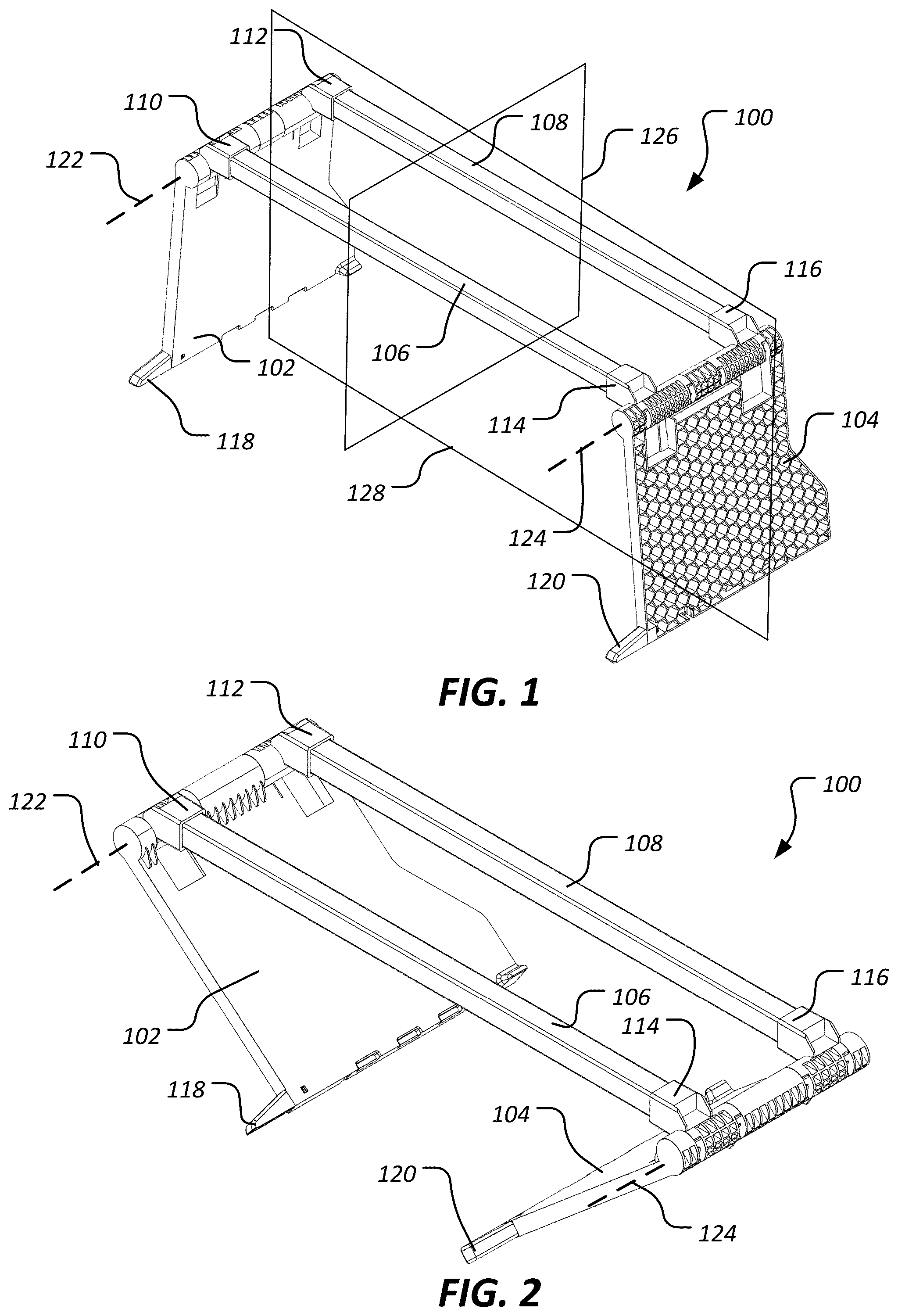 Patent US12303034 Figure 1 – System and method for reducing foot contact with bedding