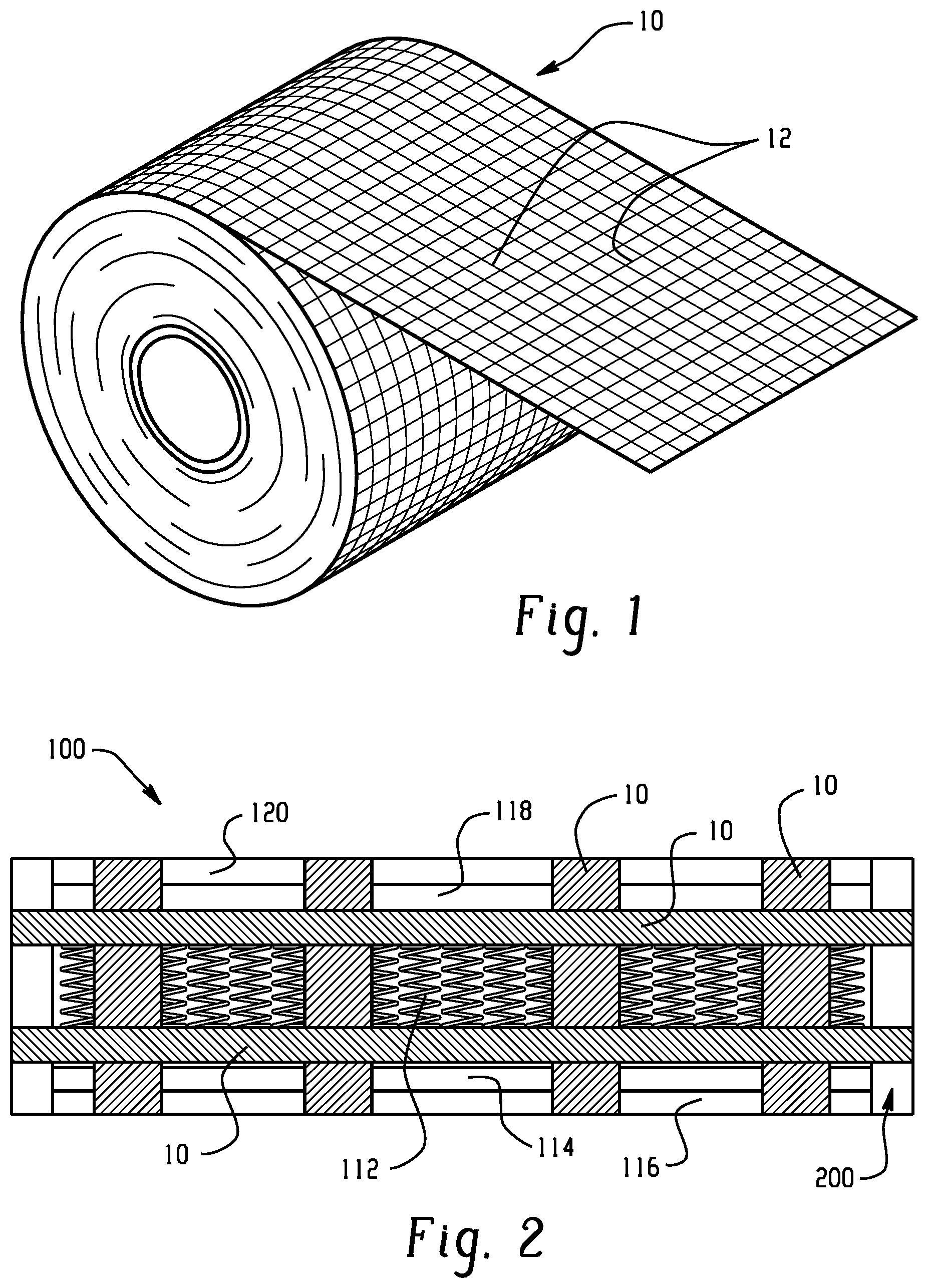 Patent US12303035 Figure 1 – Multilayer mattress assembly and manufacturing process