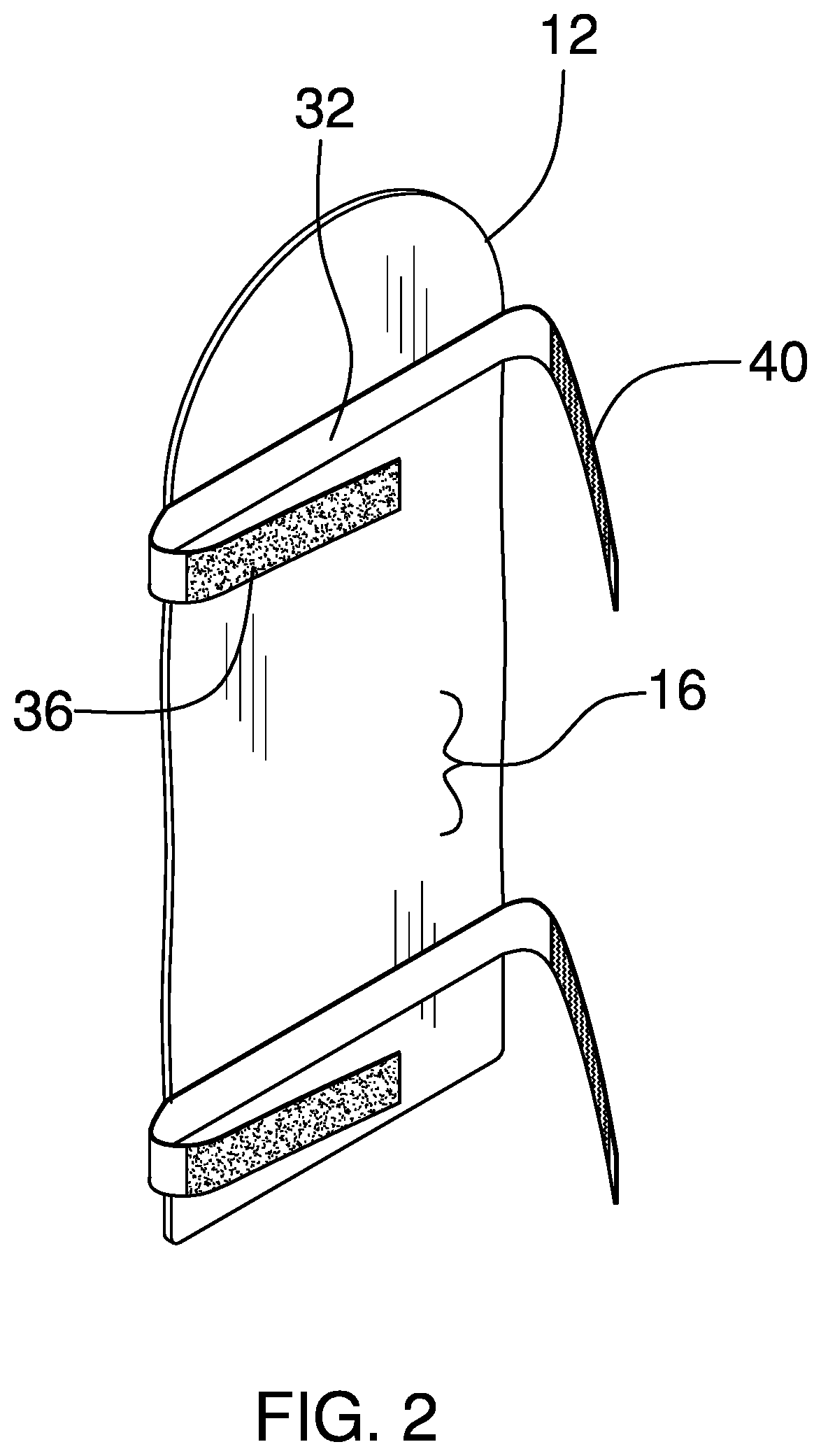 Patent US12303037 Figure 2 – Sanitary seat cover apparatus