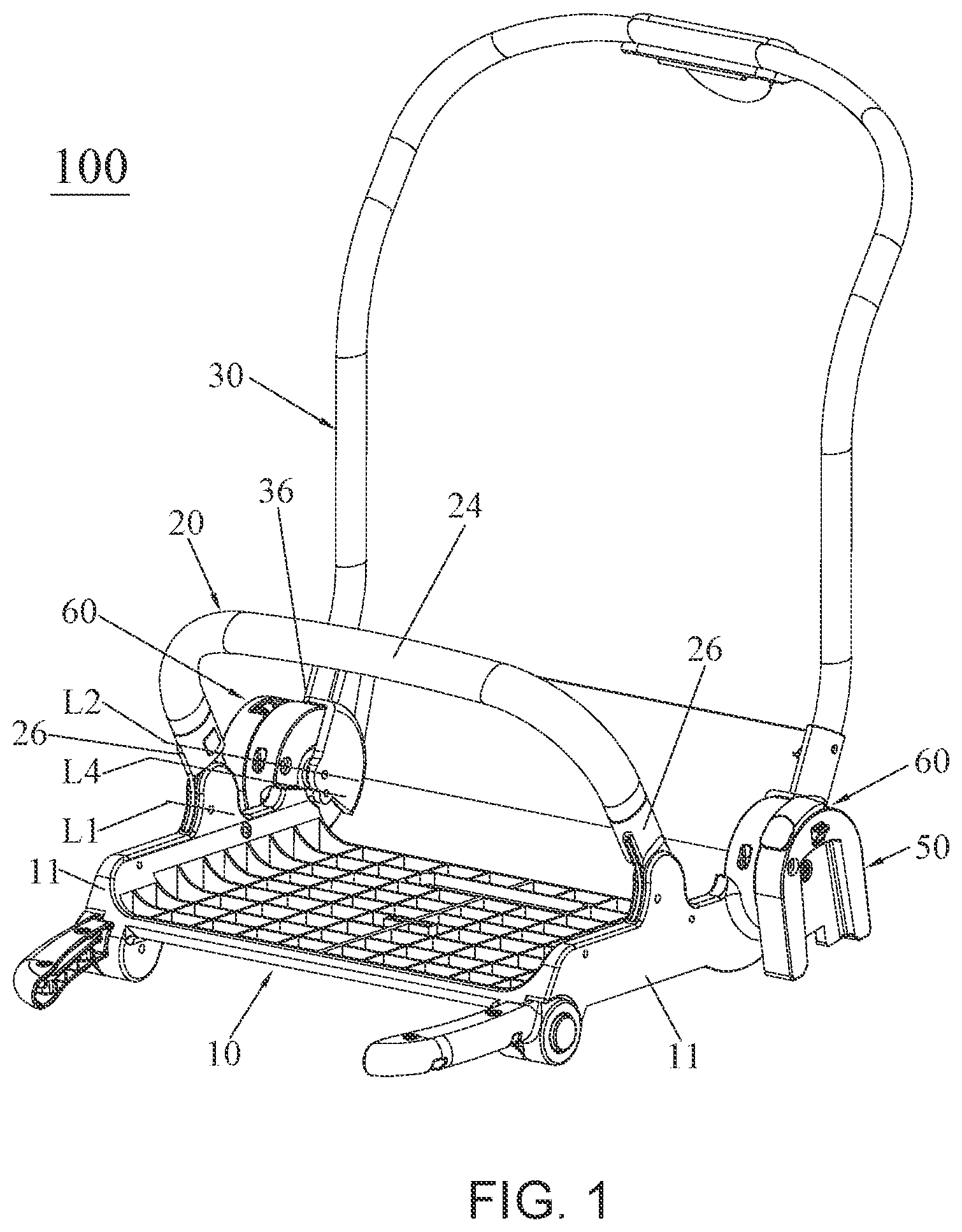 Patent US12303039 Figure 1 – Child seat