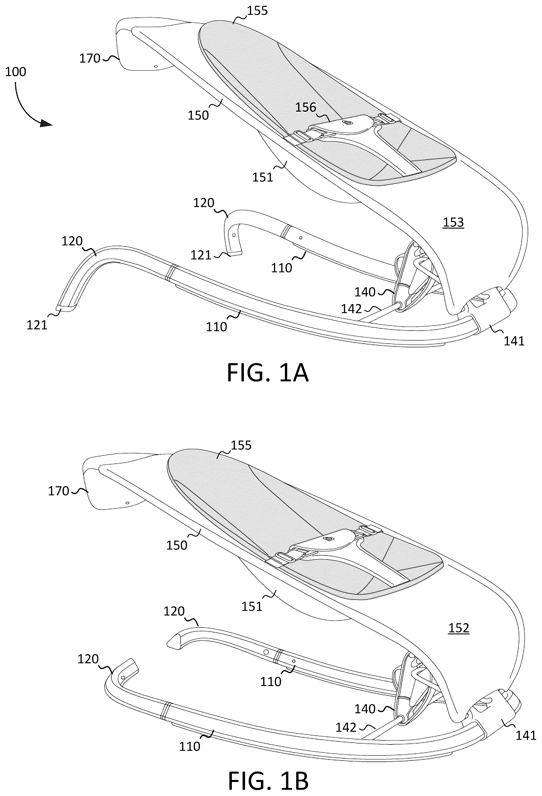 Patent US12303041 Figure 1 – Combination infant bouncer and rocker