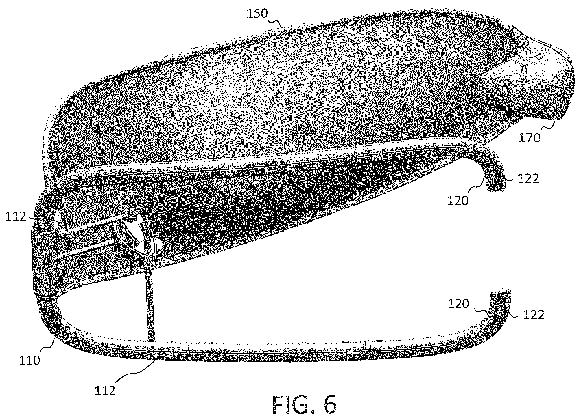 Patent US12303041 Figure 6 – Combination infant bouncer and rocker