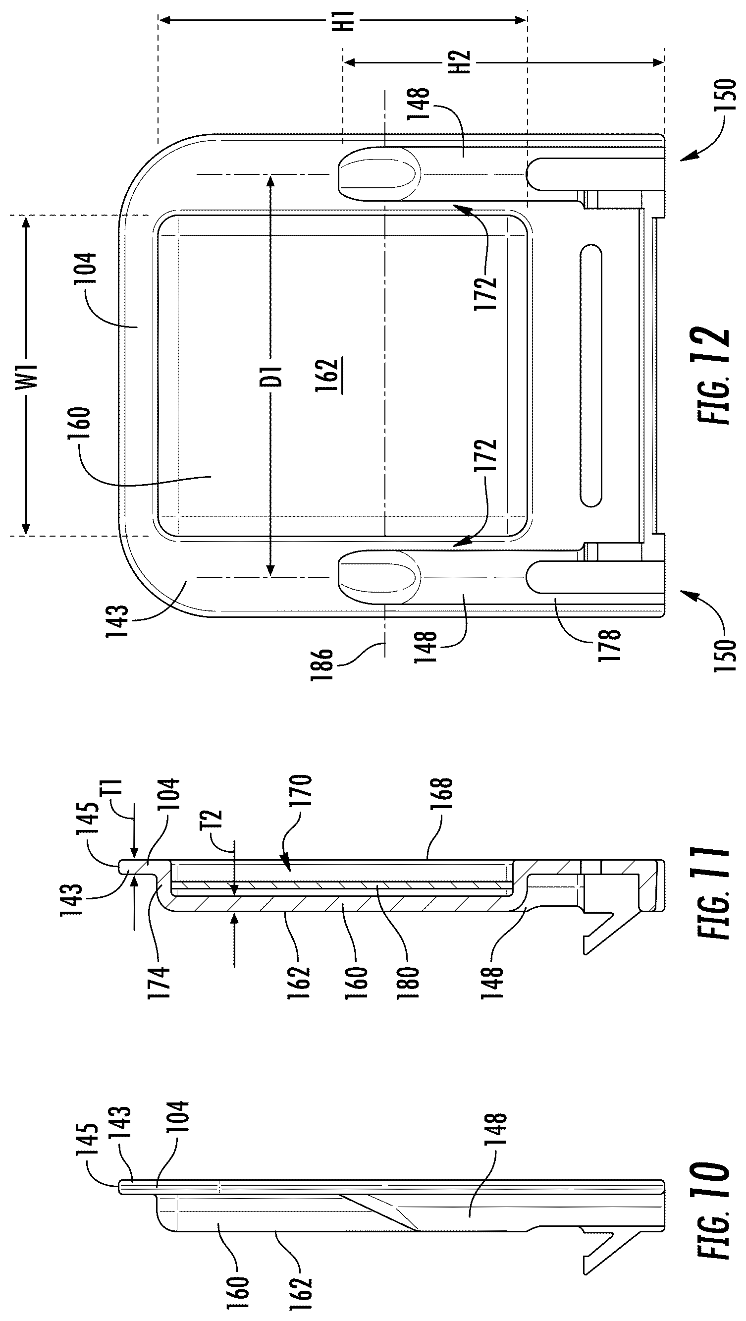 Patent US12303043 Figure 8 – Pusher tray with front stop having product support projection