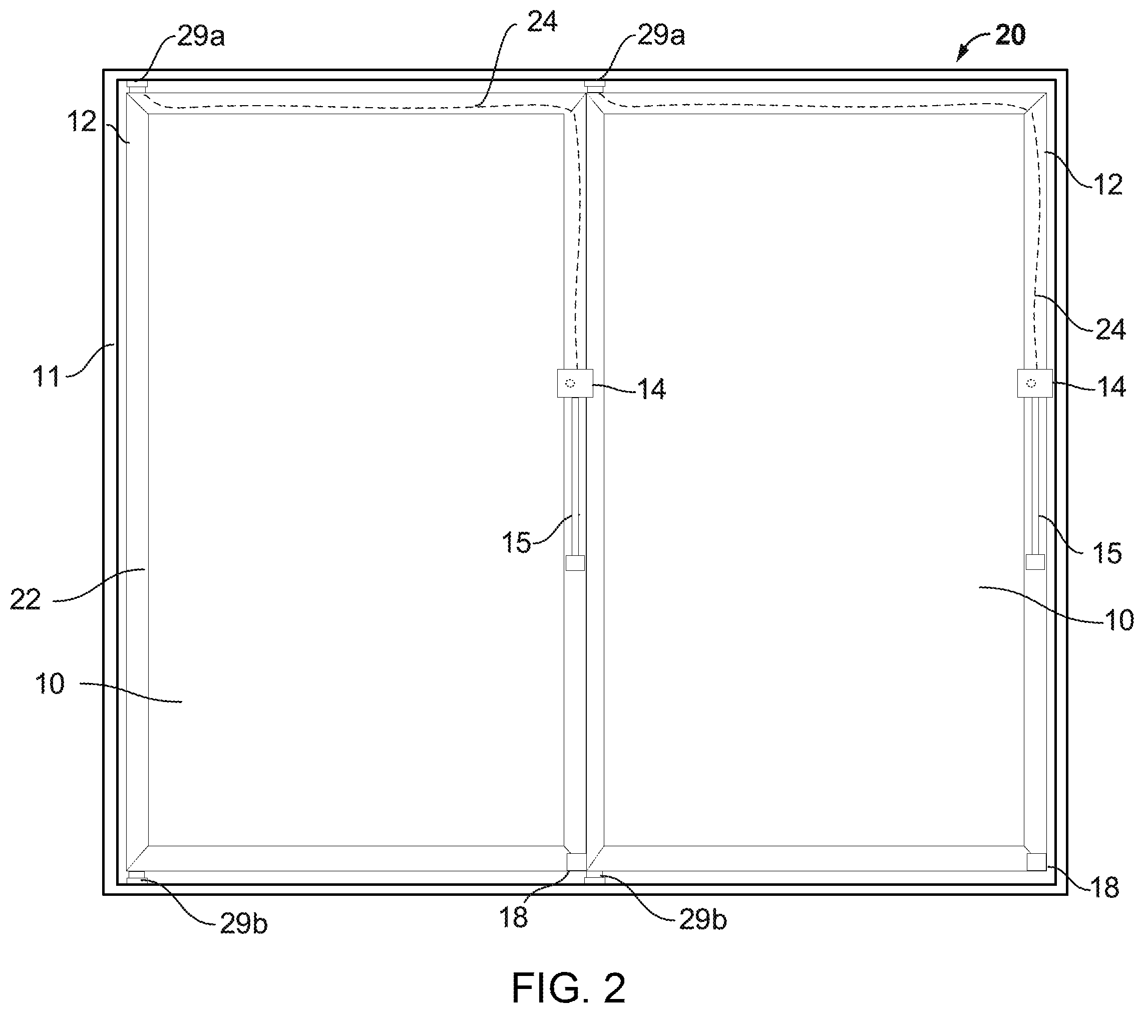 Patent US12303045 Figure 2 – Display case door with interior facing camera