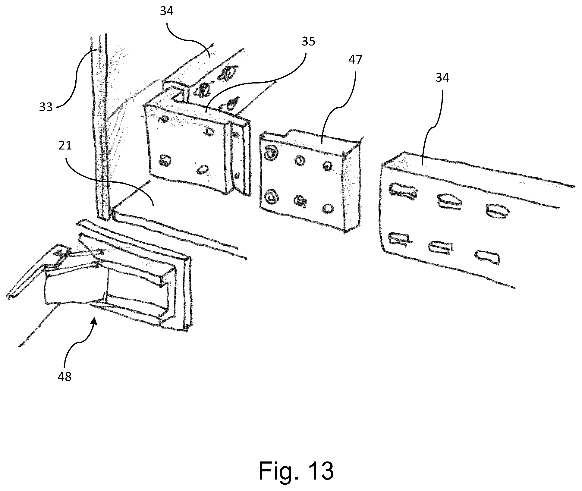 Patent US12303046 Figure 11 – Self-supporting museum display case, related construction method and wall unit