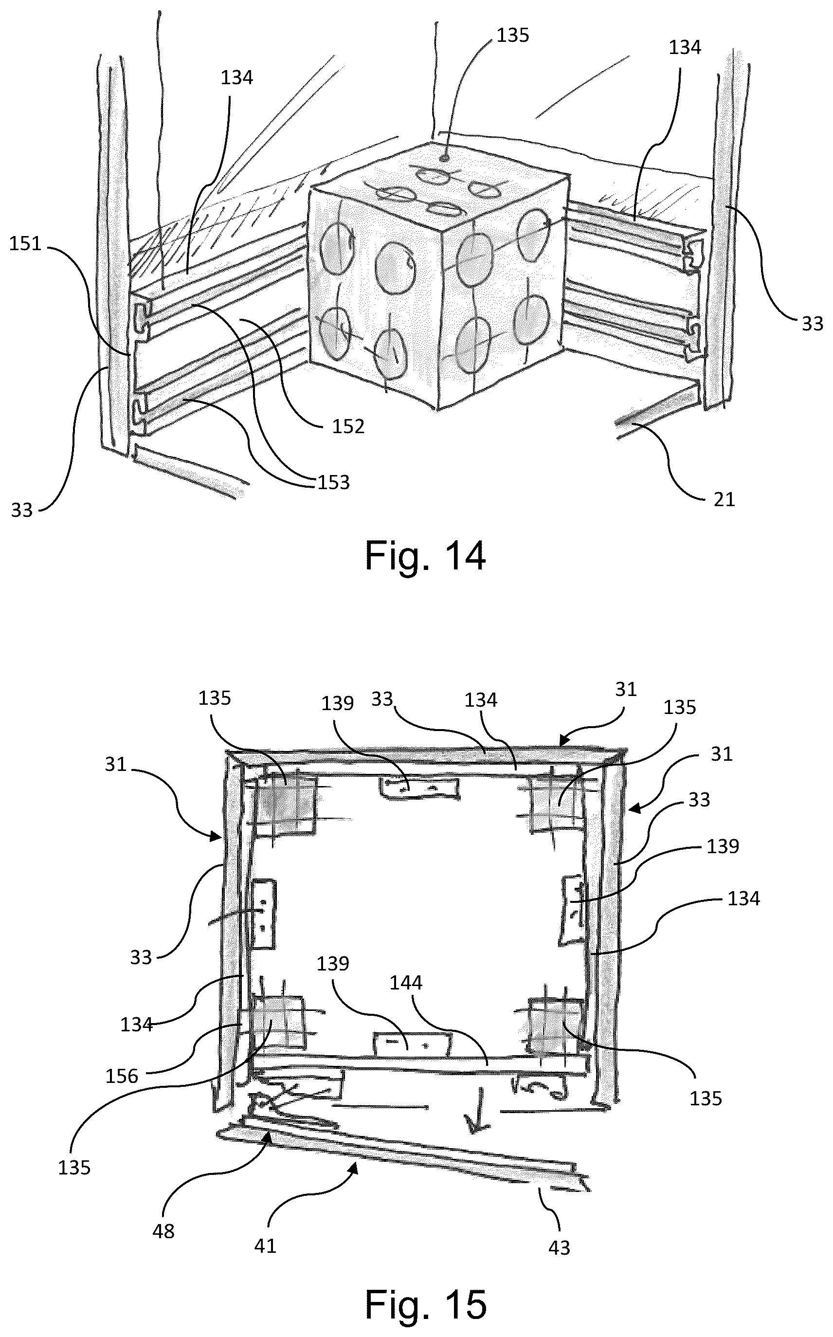 Patent US12303046 Figure 12 – Self-supporting museum display case, related construction method and wall unit