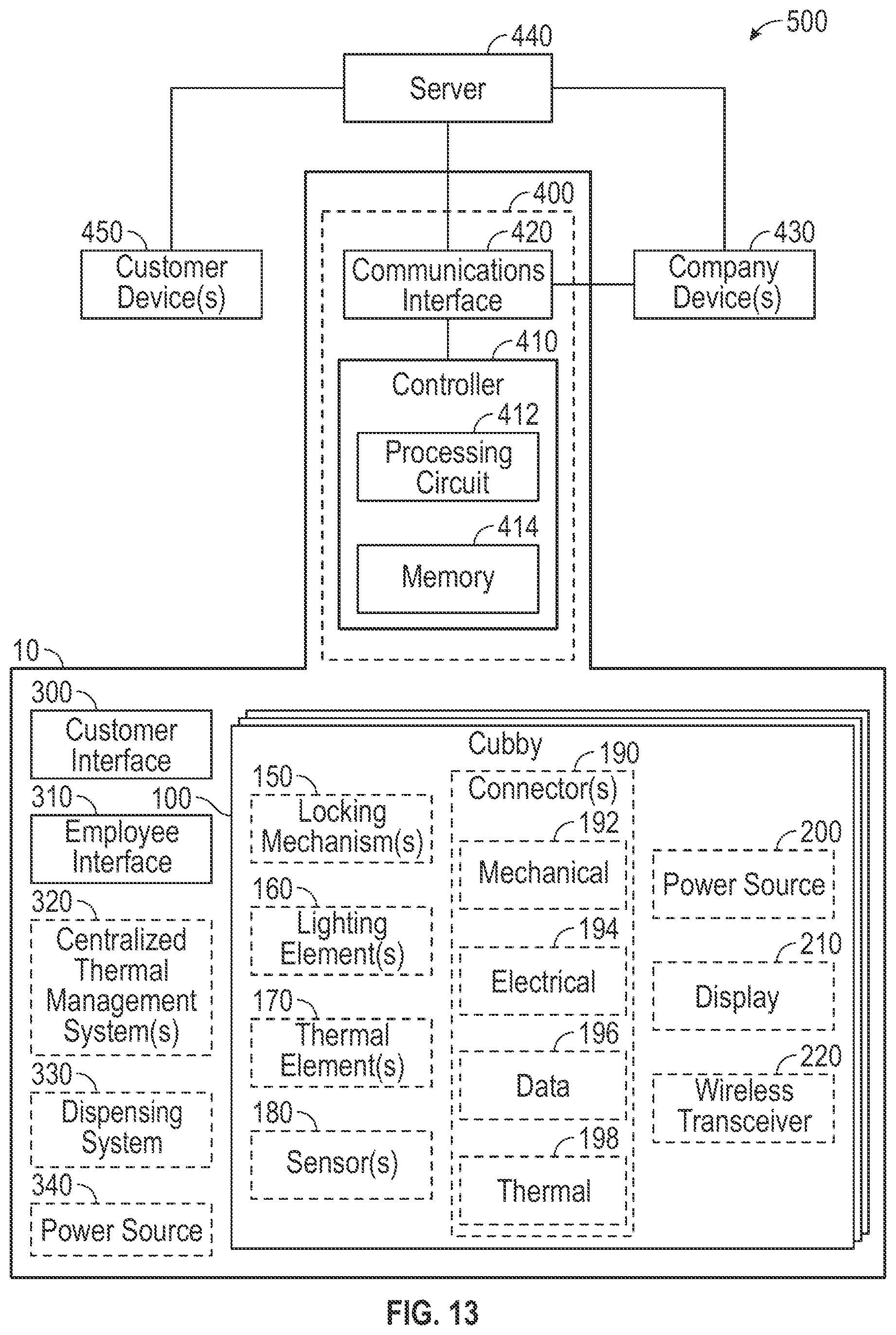 Patent US12303050 Figure 11 – To-go cubby unit