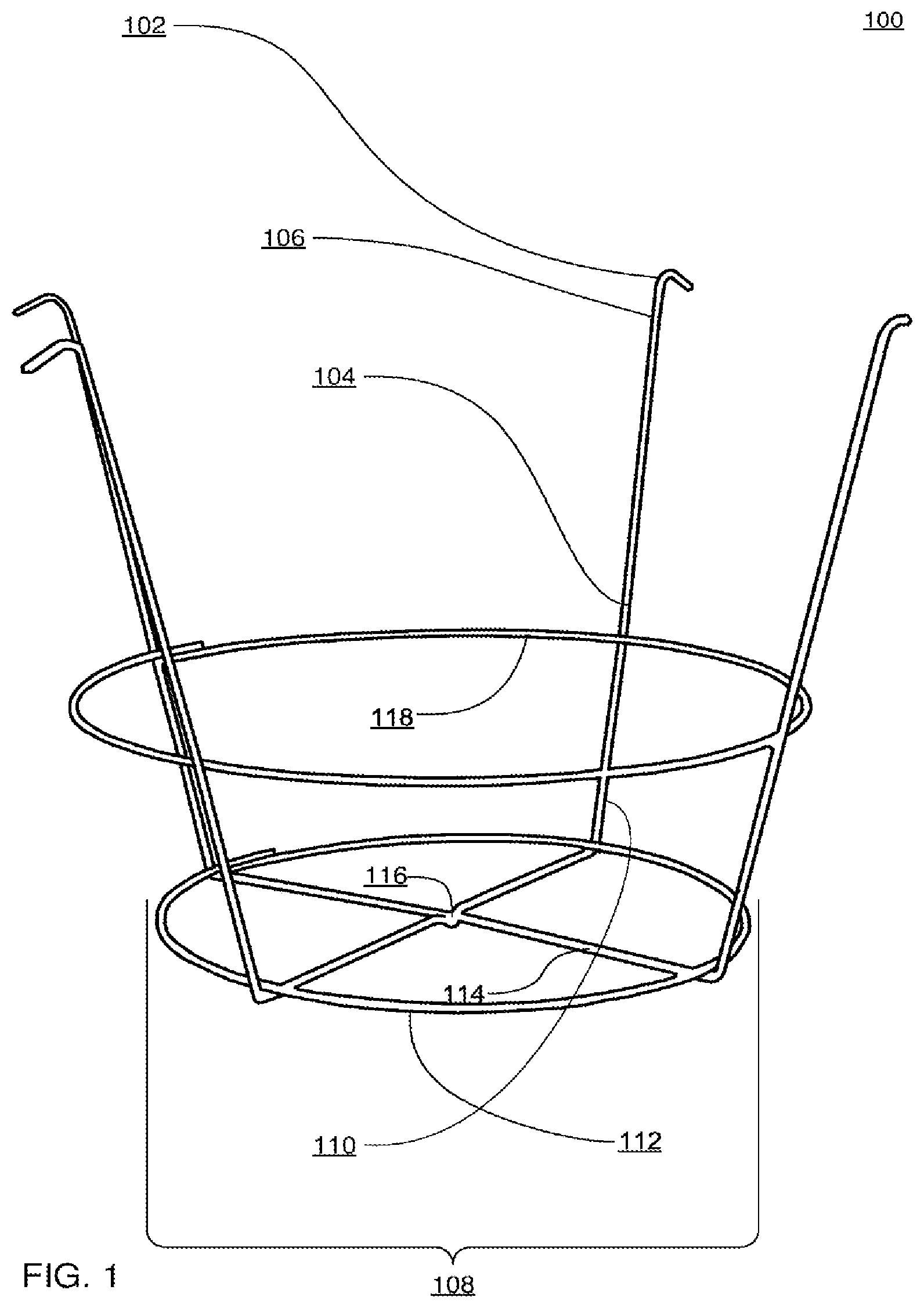 Patent US12303052 Figure 1 – Systems, methods and apparatus for planter frame