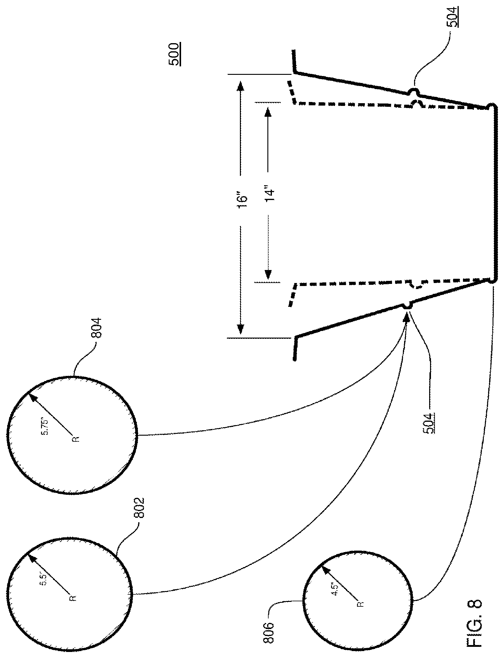 Patent US12303052 Figure 8 – Systems, methods and apparatus for planter frame