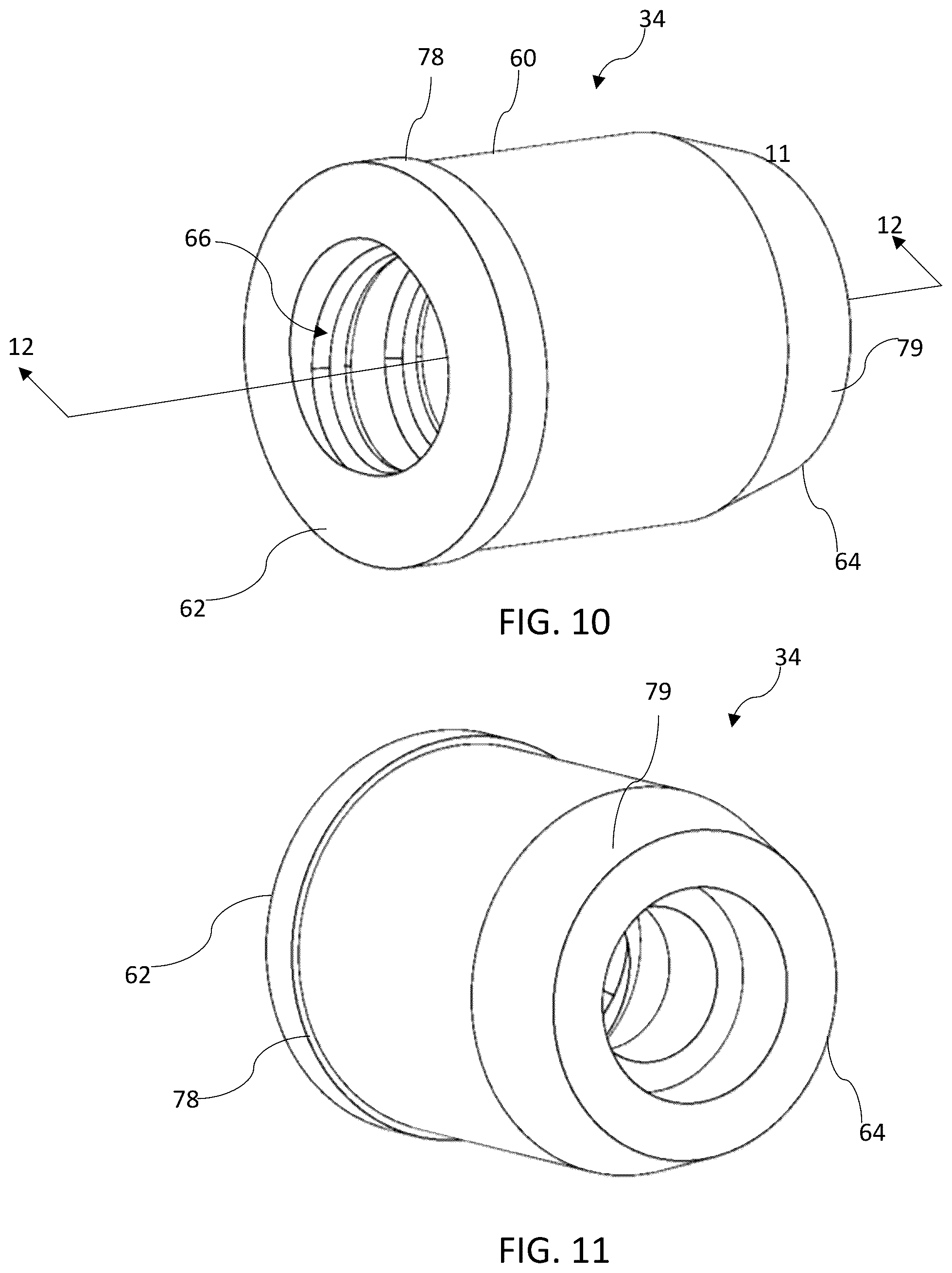 Patent US12303053 Figure 9 – Spring-biased end caps for rod assembly and methods of use