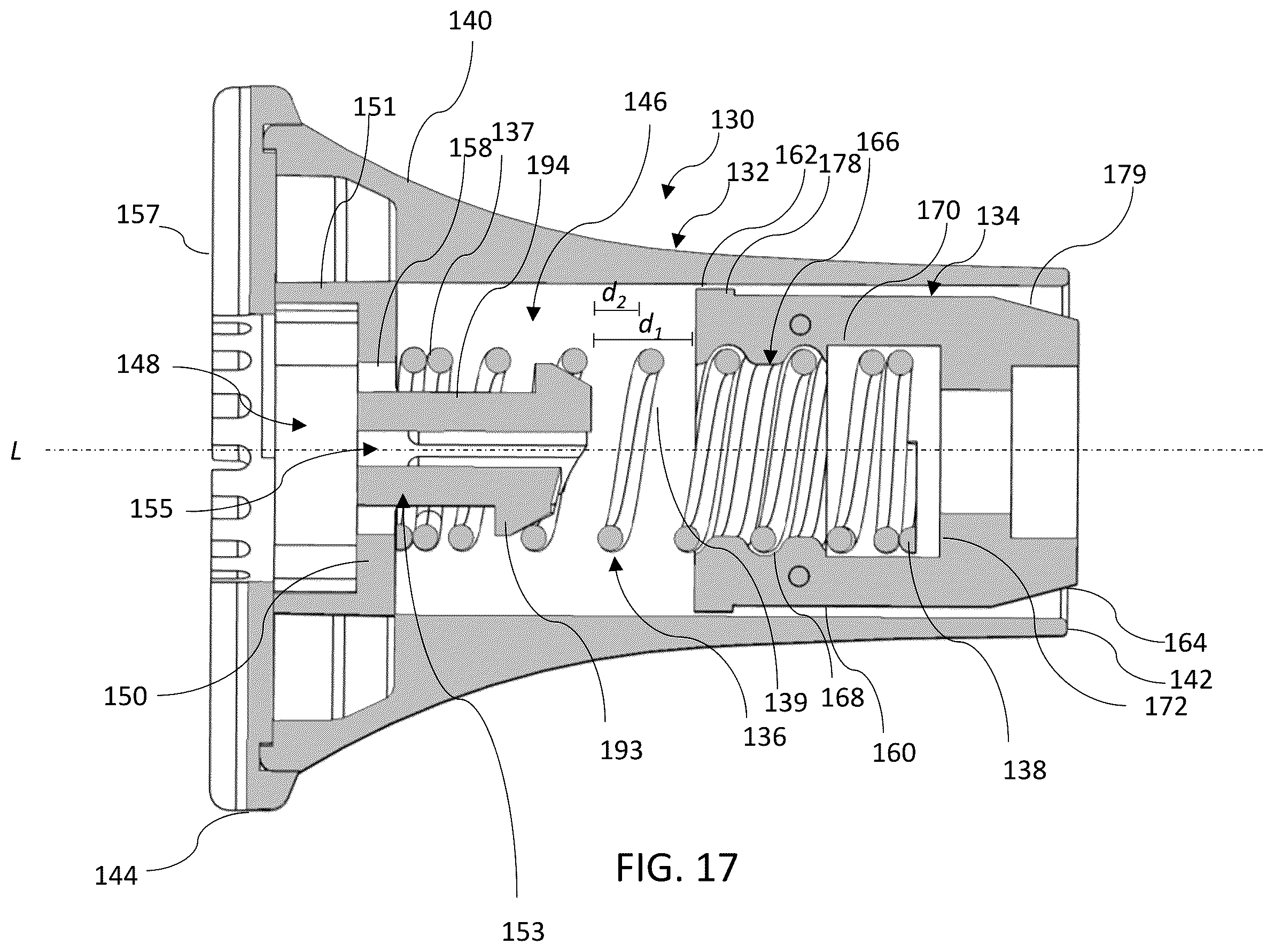 Patent US12303053 Figure 13 – Spring-biased end caps for rod assembly and methods of use