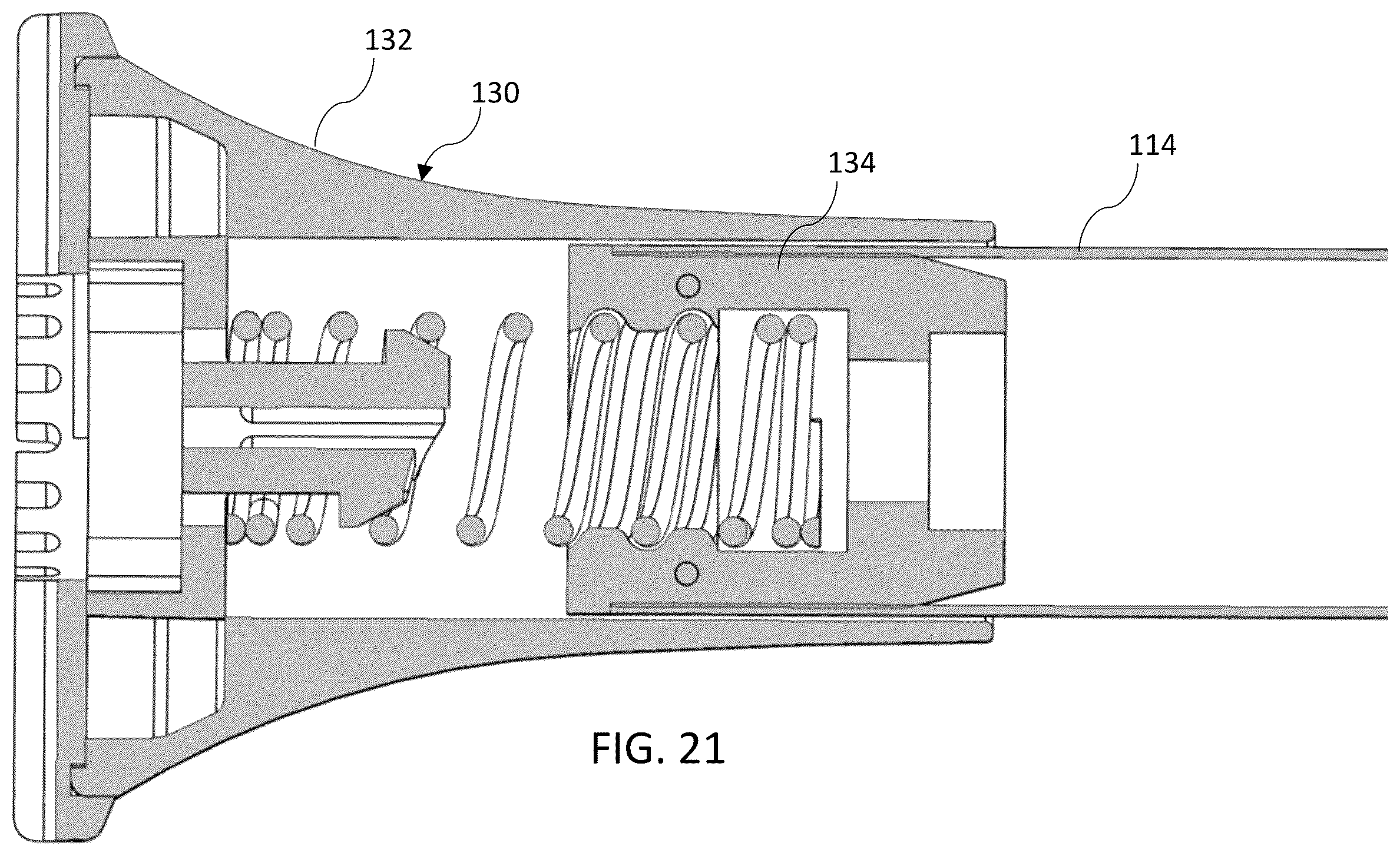 Patent US12303053 Figure 16 – Spring-biased end caps for rod assembly and methods of use