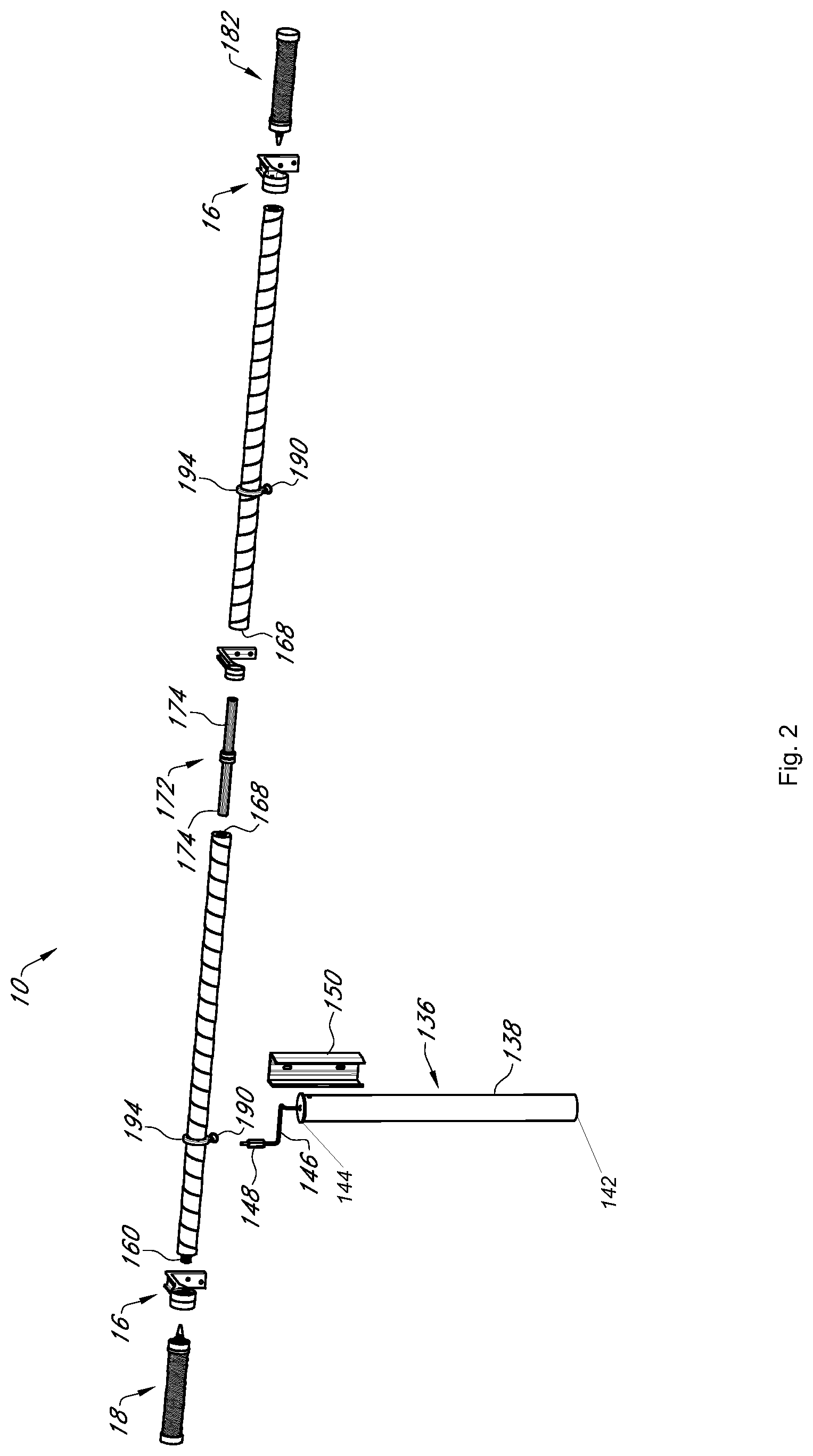 Patent US12303056 Figure 2 – Grommet drapery system