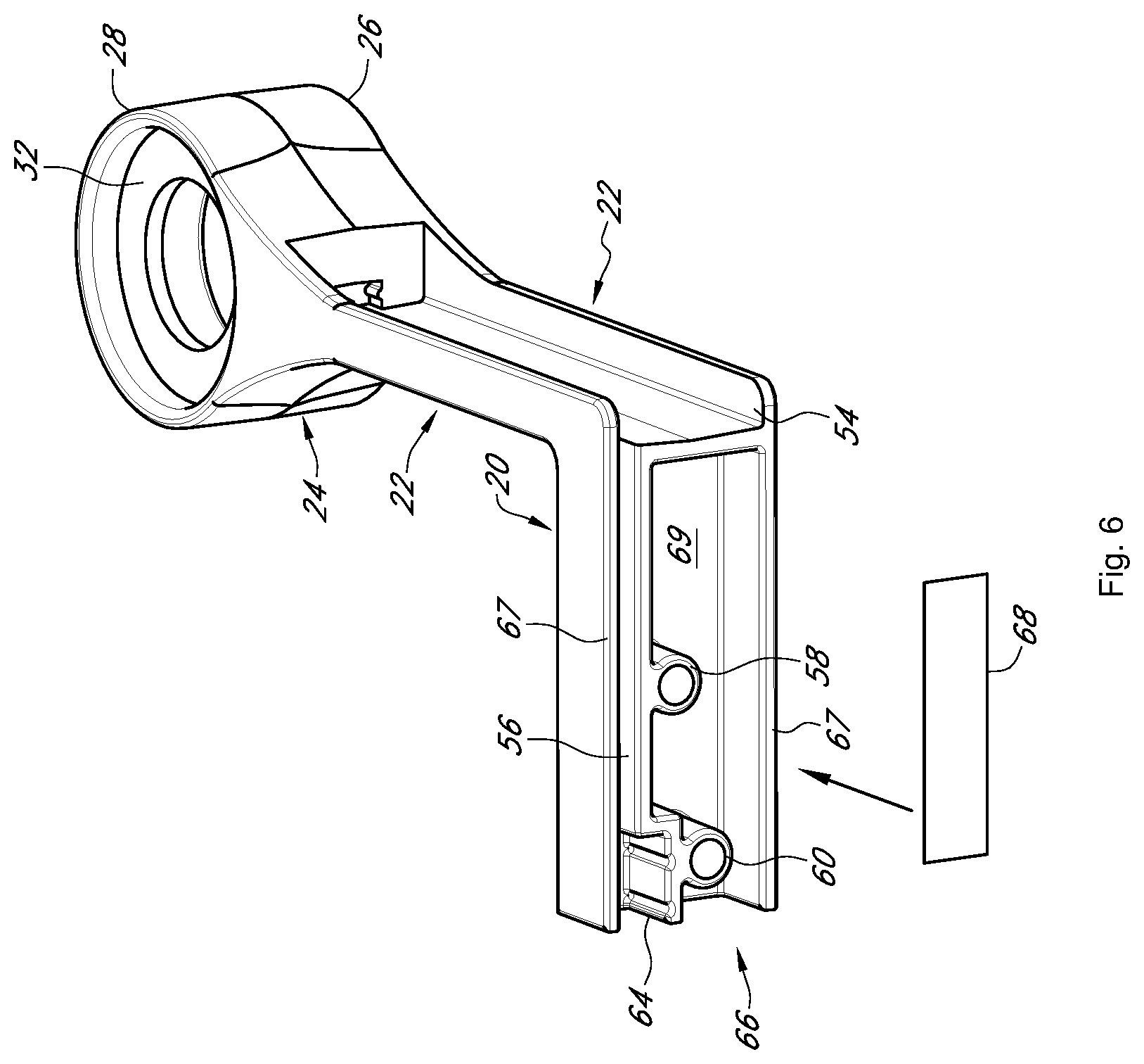 Patent US12303056 Figure 6 – Grommet drapery system