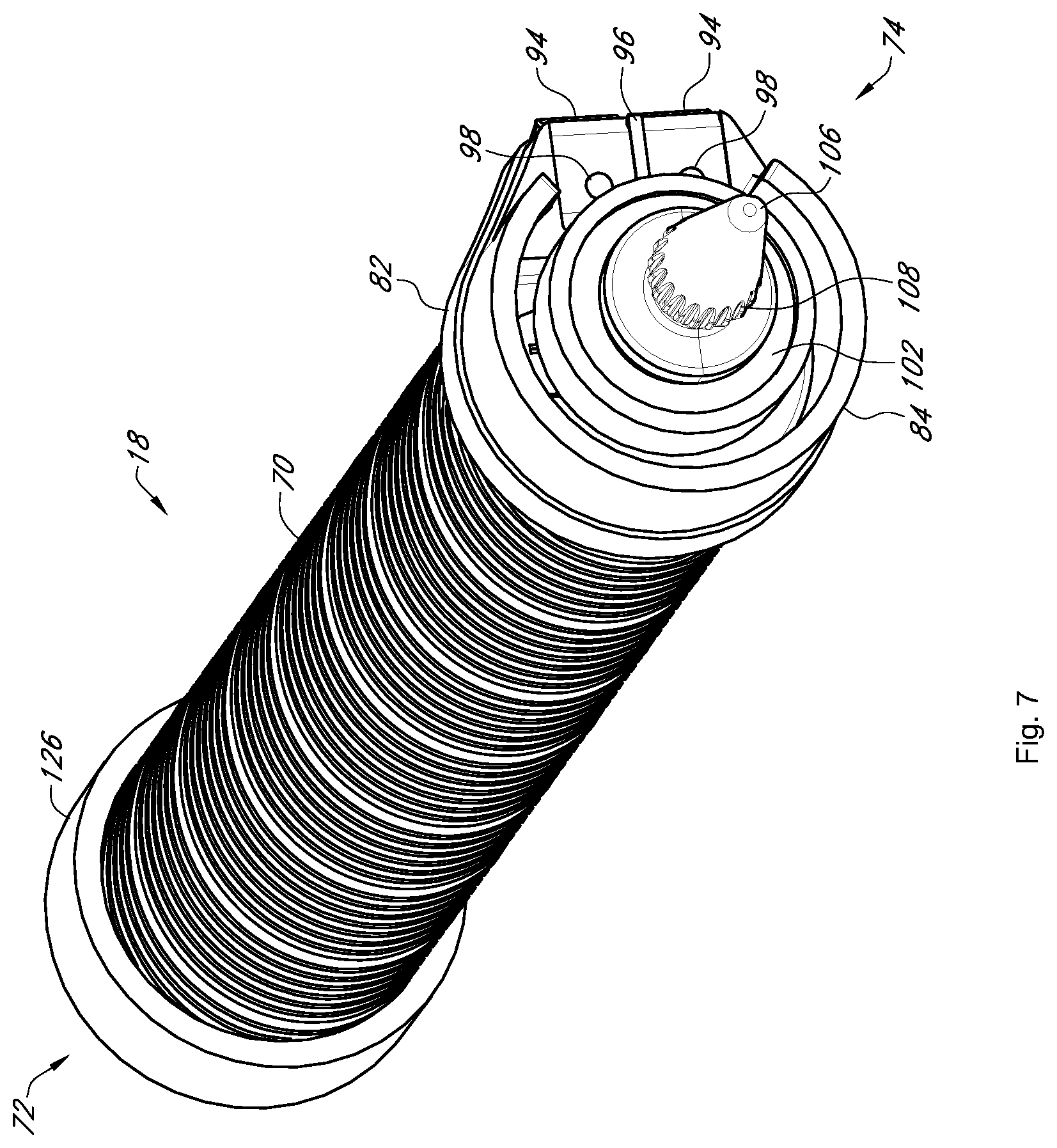 Patent US12303056 Figure 7 – Grommet drapery system